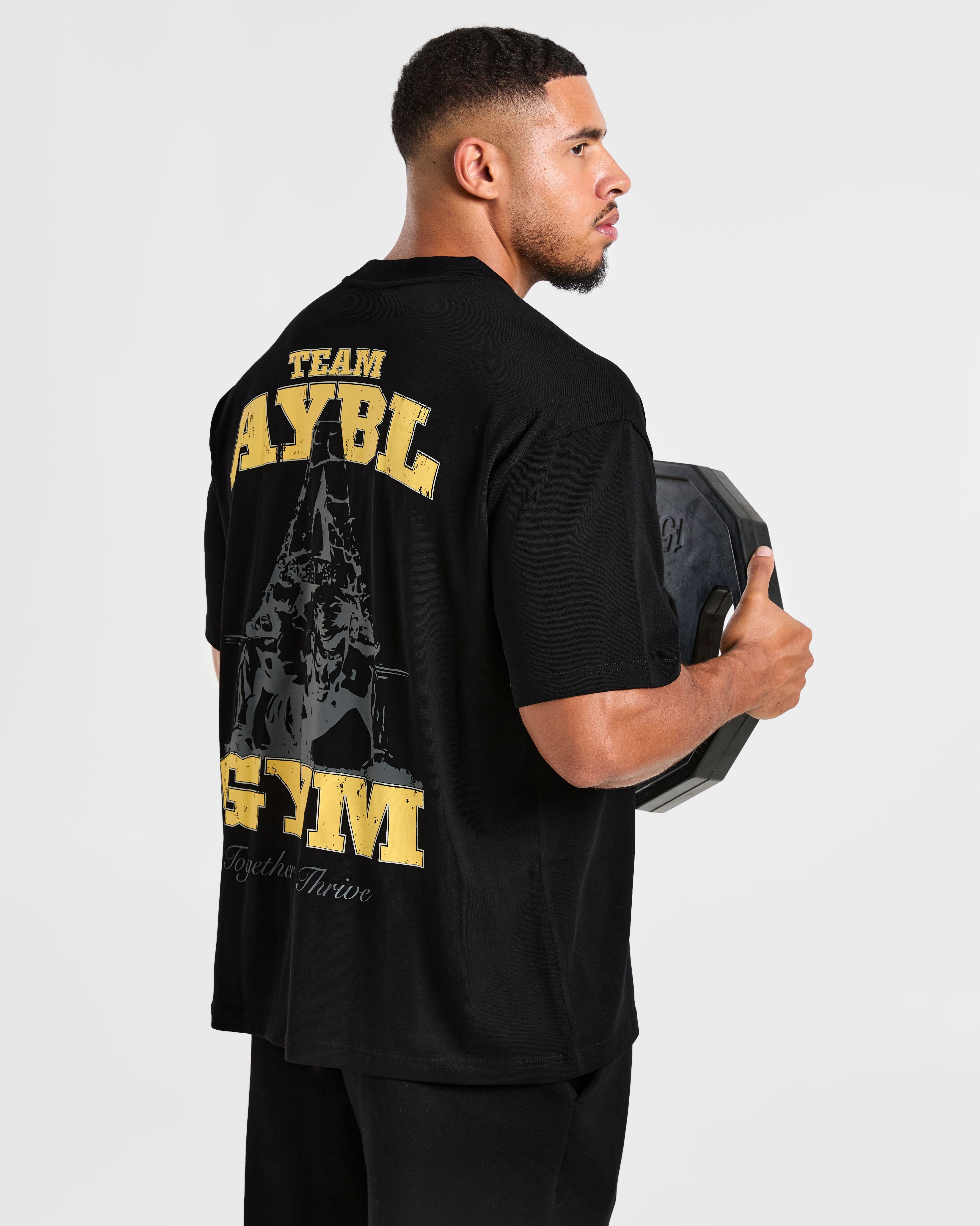 Team AYBL Oversized T Shirt - Zwart/Geel