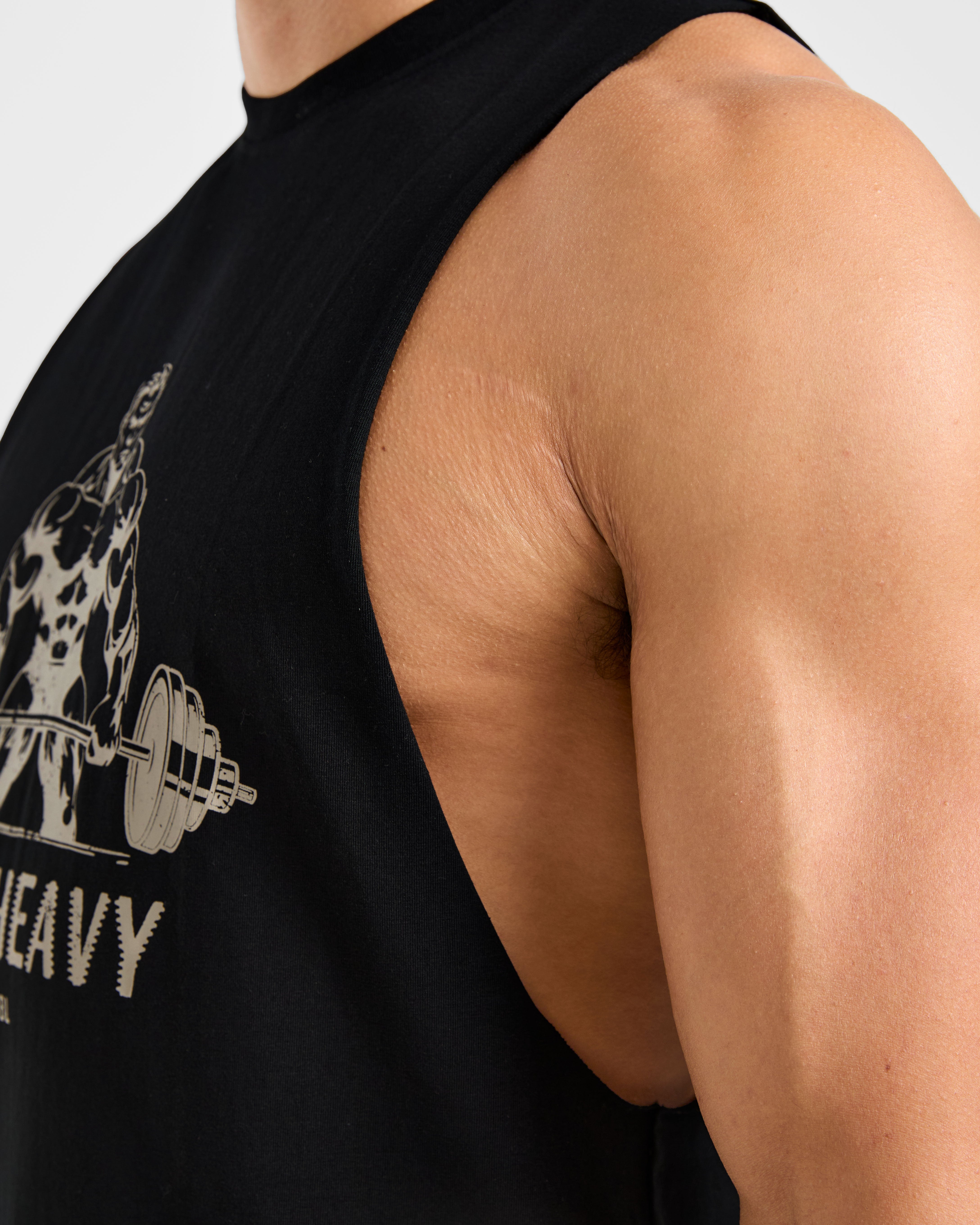 Lift Heavy Tank - Zwart/Off Wit