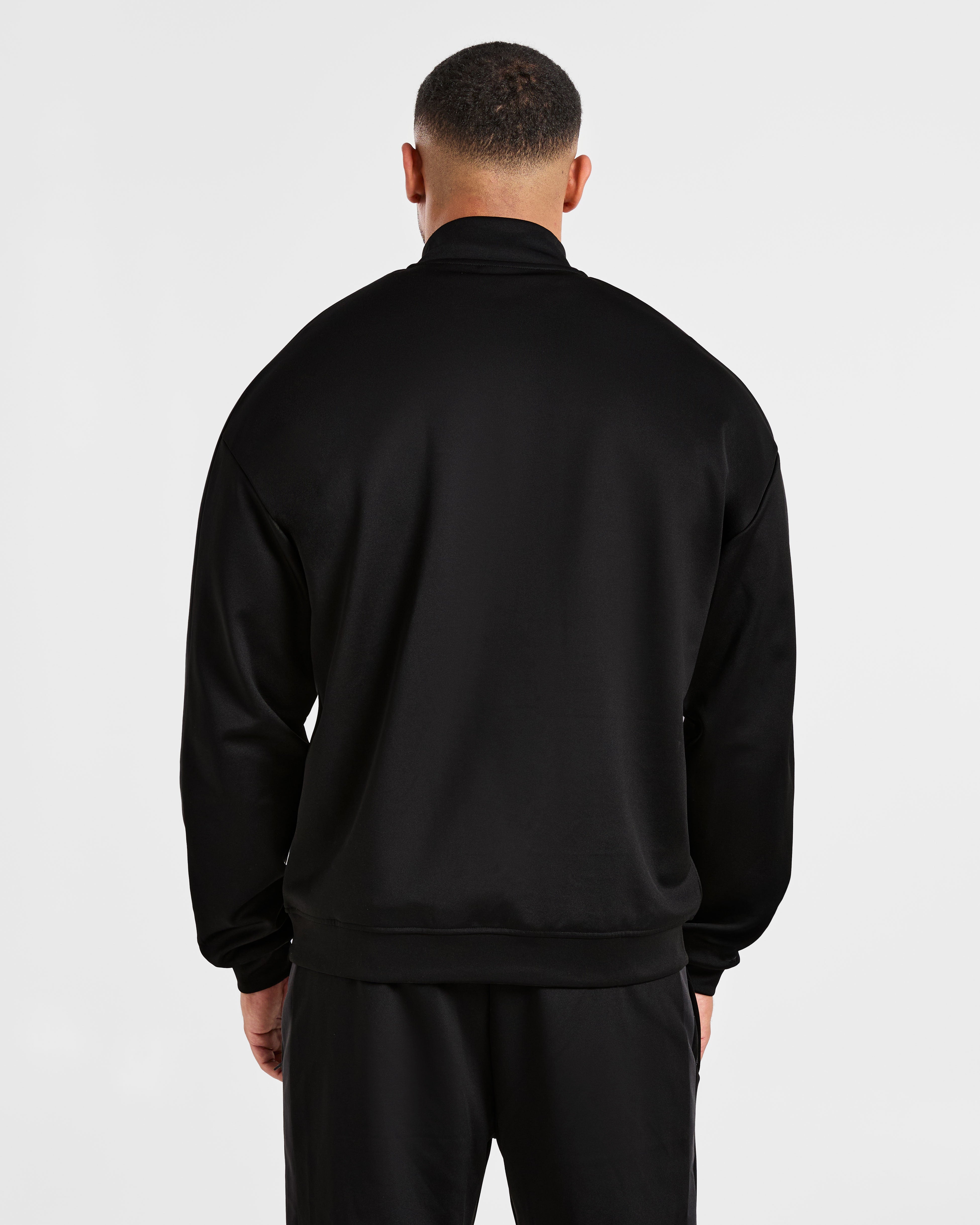 Classic Track 1/4 Zip Pullover - Zwart/Charcoal