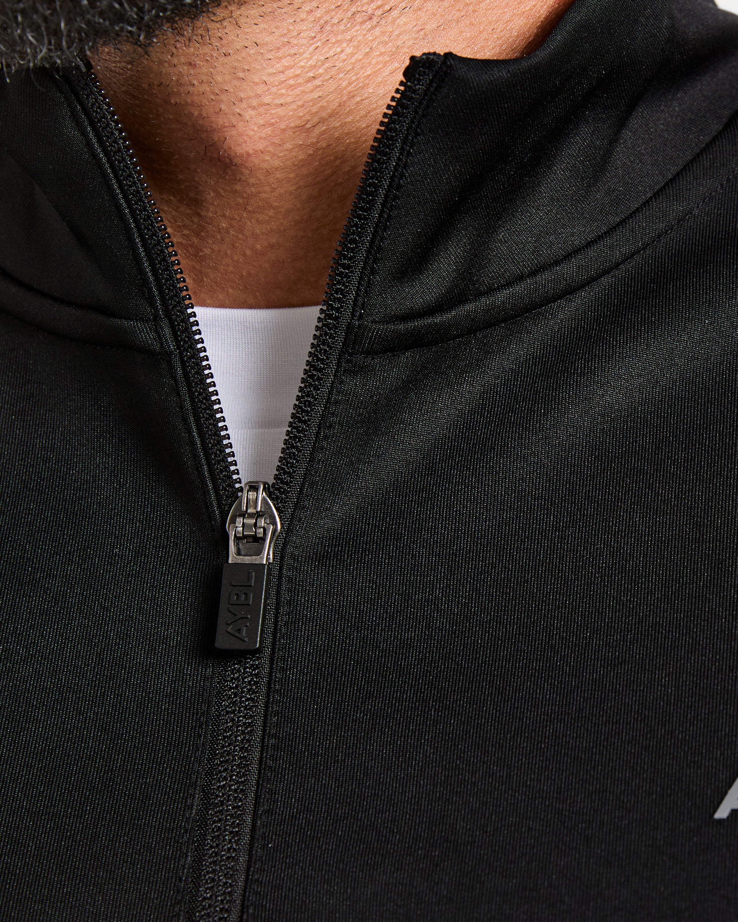 Classic Track 1/4 Zip Pullover - Zwart/Charcoal