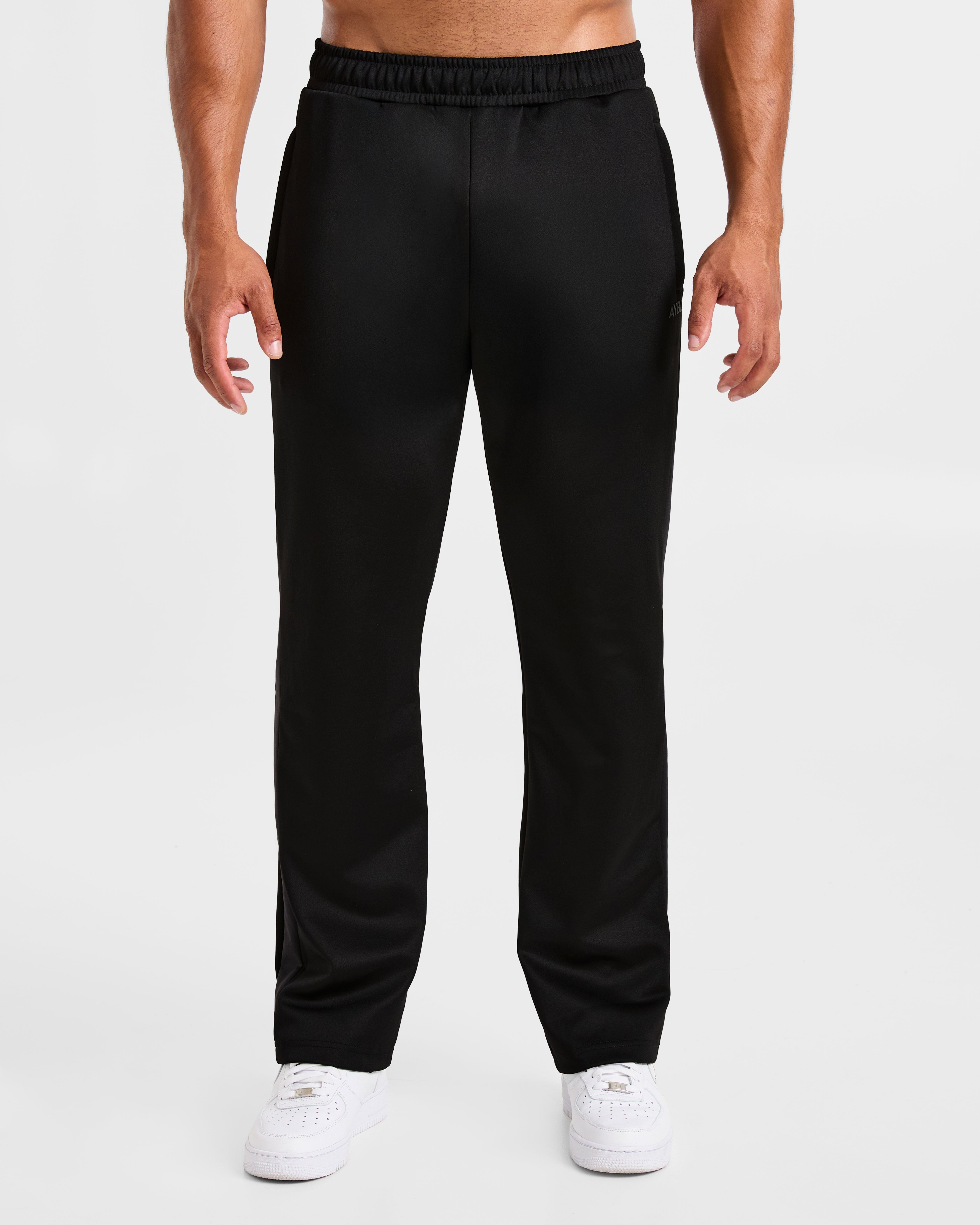 Classic Track Straight Leg Joggers - Zwart/Charcoal