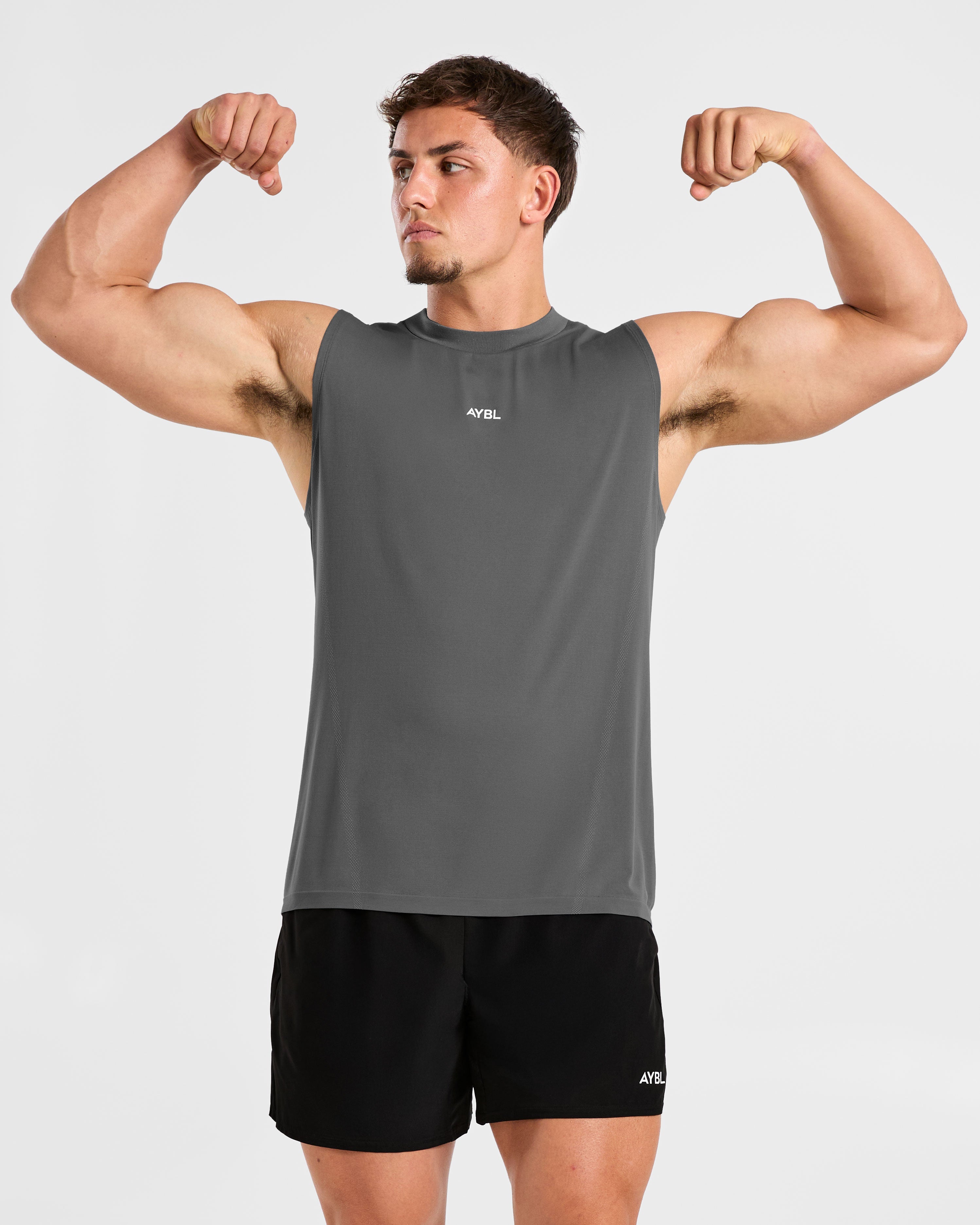 Attain Seamless Vest - Storm Grijs
