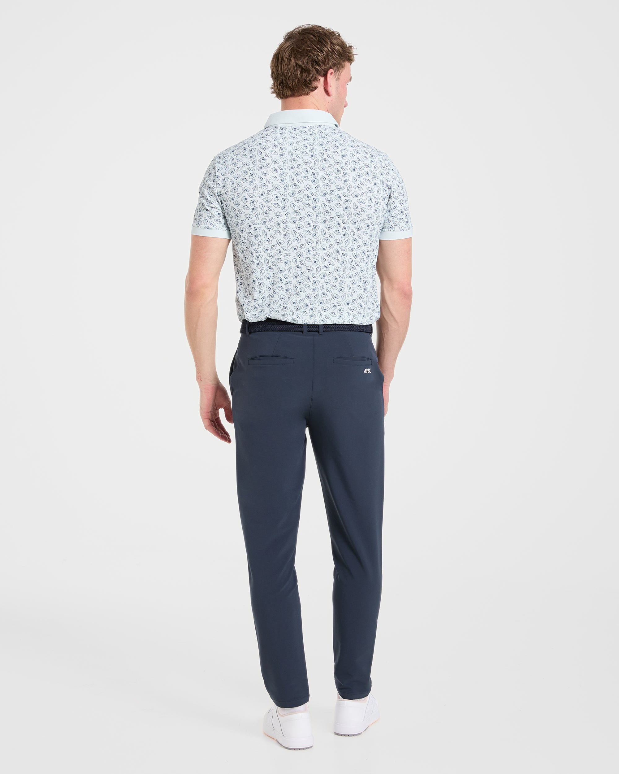 Precision Camellias Polo - Ice Blauw