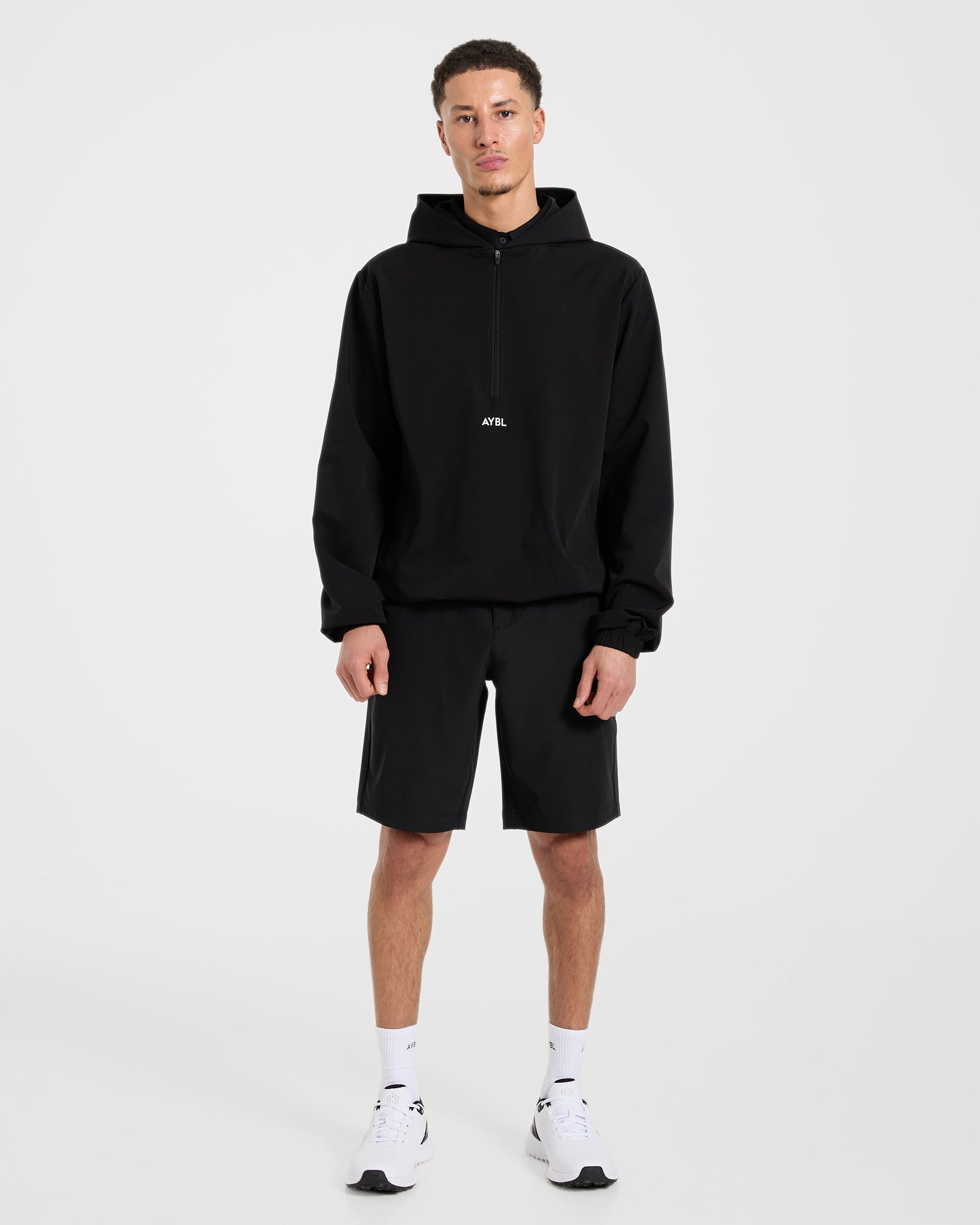 Precision 1/4 Zip Wind Pullover - Schwarz