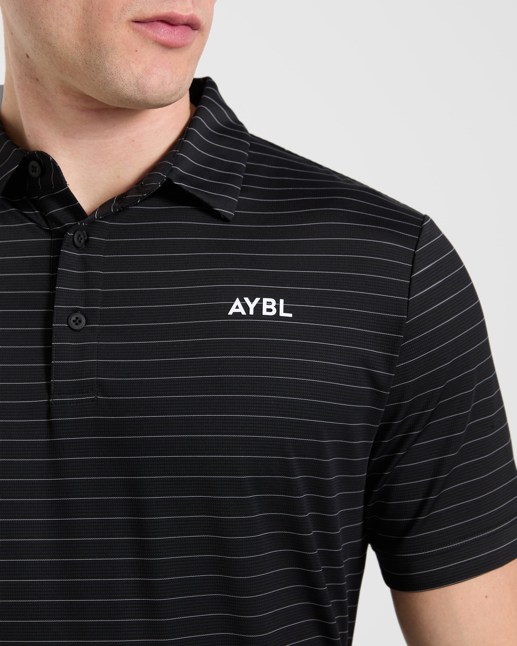 Classic Stripe Polo - Schwarz