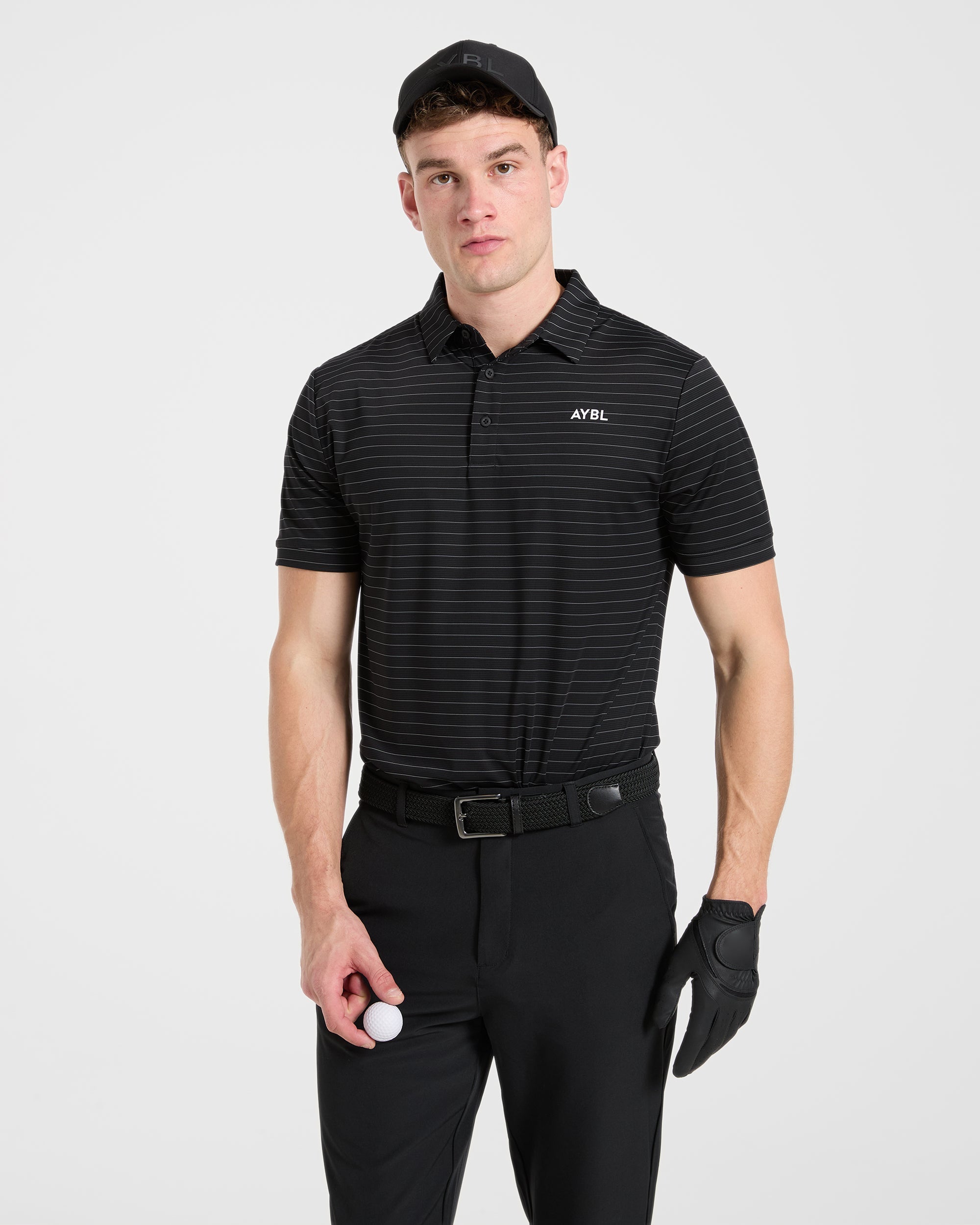Classic Stripe Polo - Schwarz