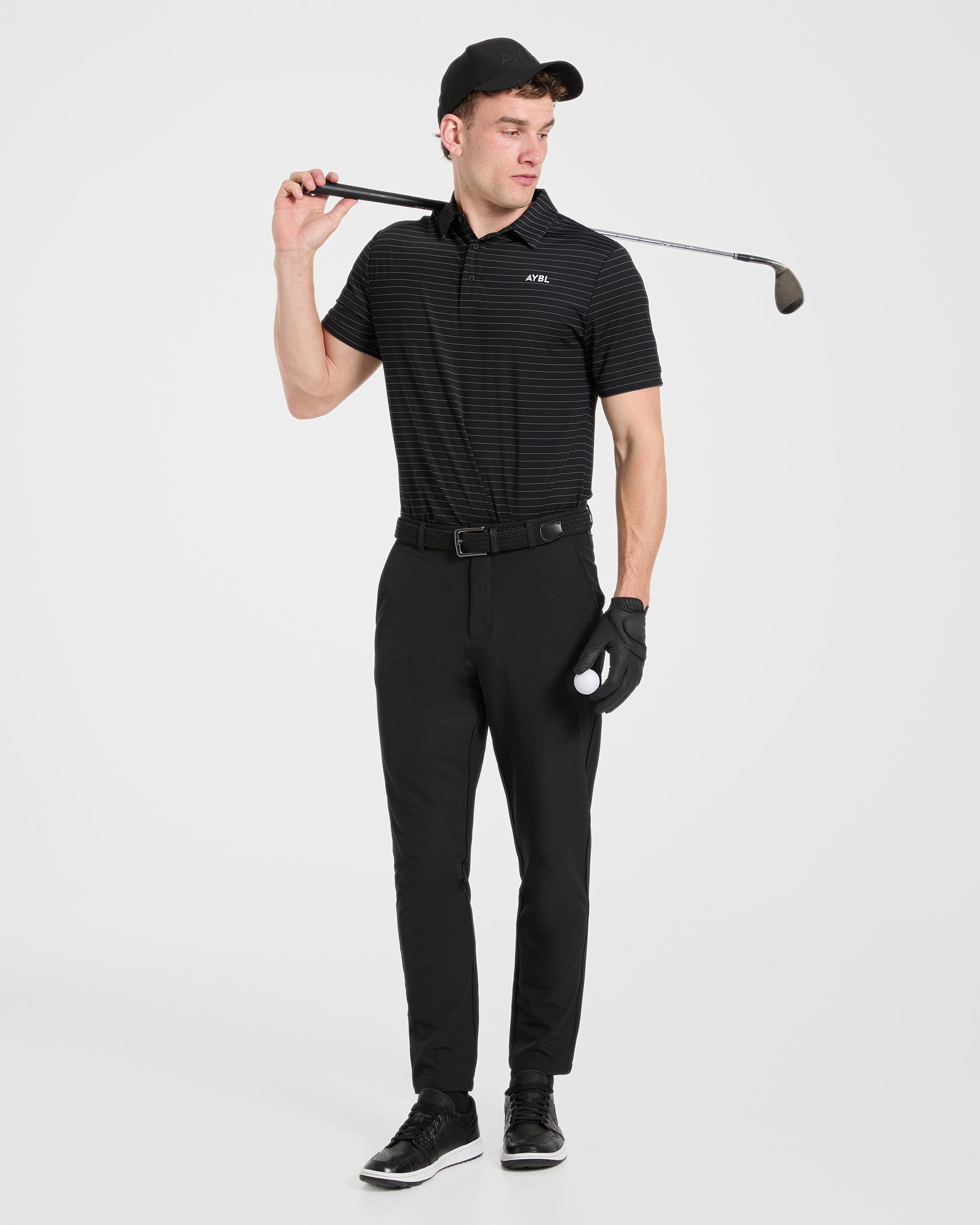 Classic Stripe Polo - Schwarz