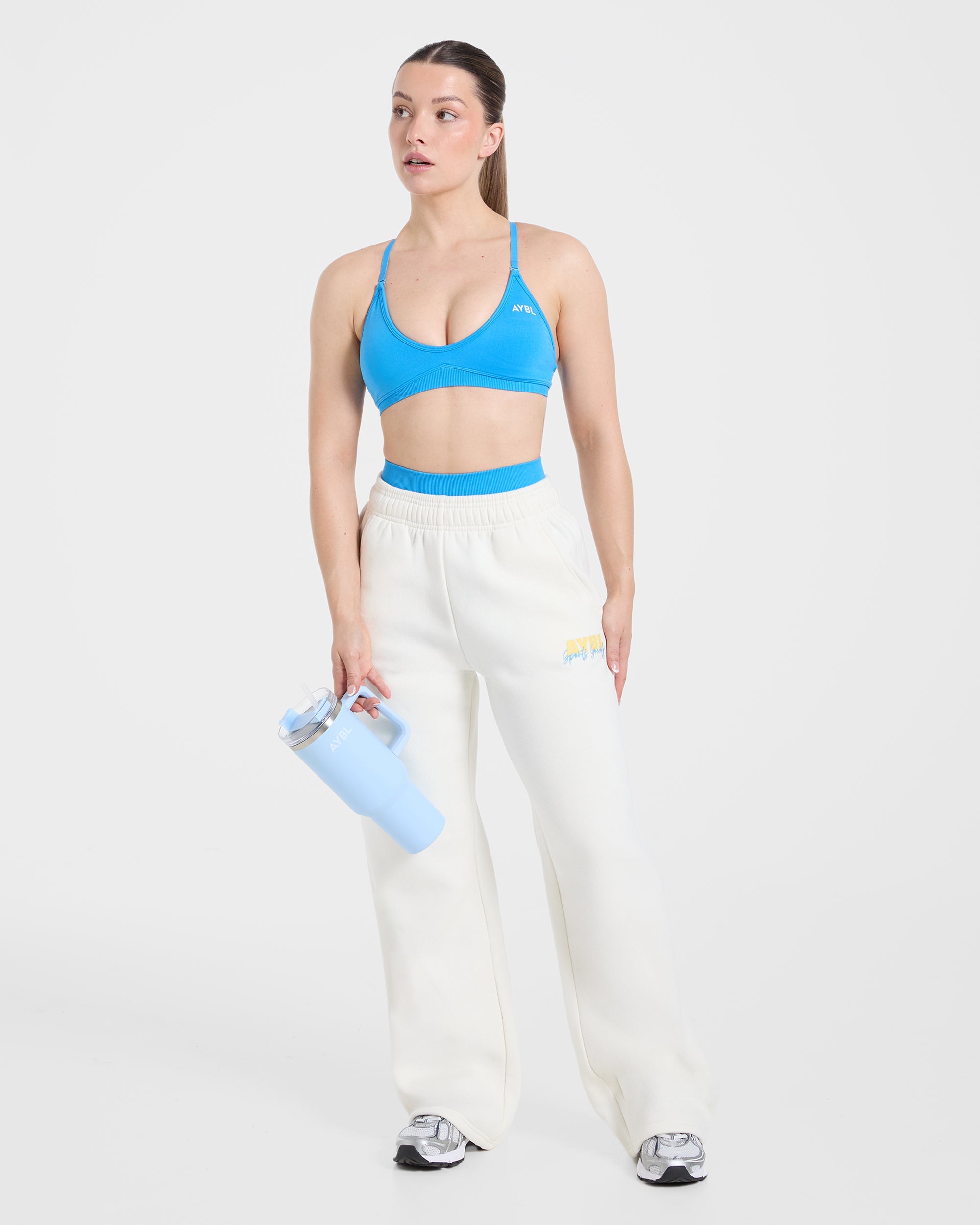 Sports Society Oversized Straight Leg Joggers - Off Wit