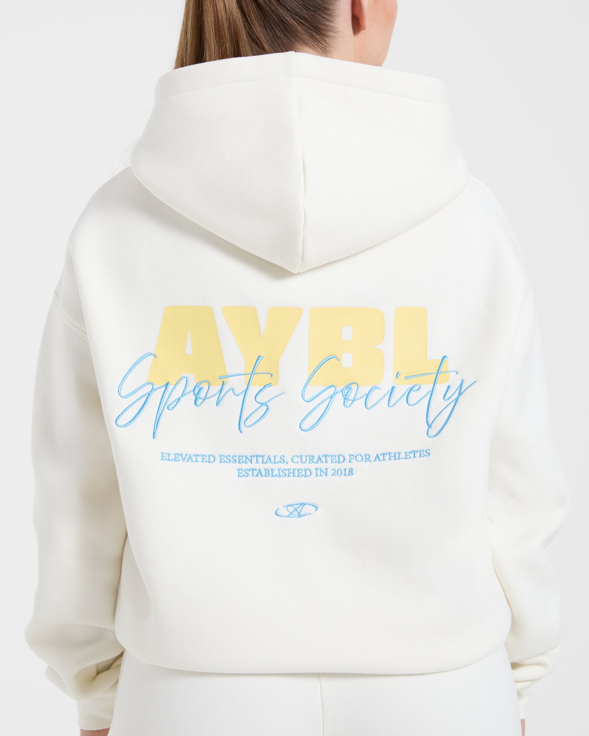 Sports Society Oversized Hoodie - Off Wit