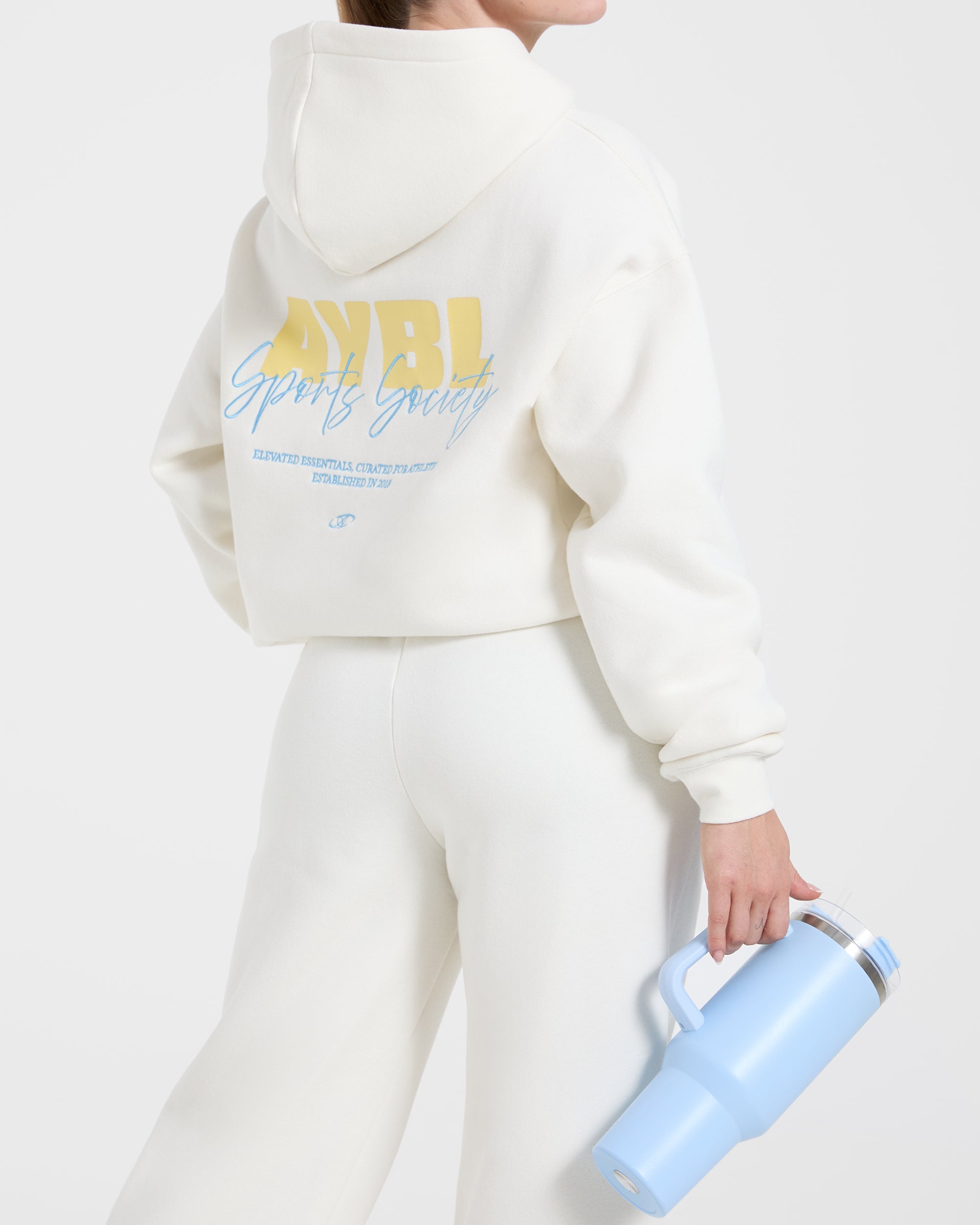 Sports Society Oversized Hoodie - Off Wit