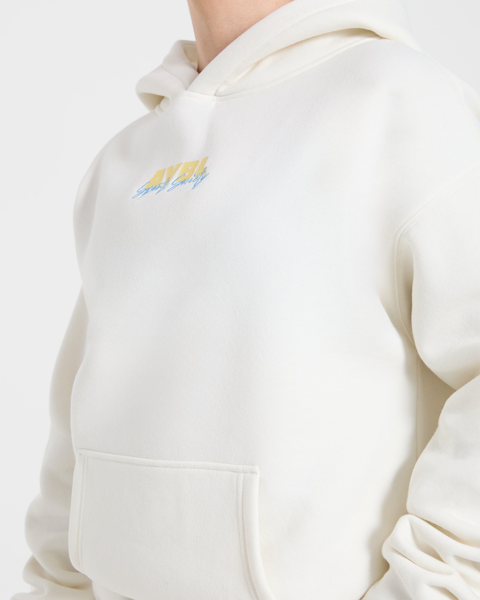 Sports Society Oversized Hoodie - Off Wit
