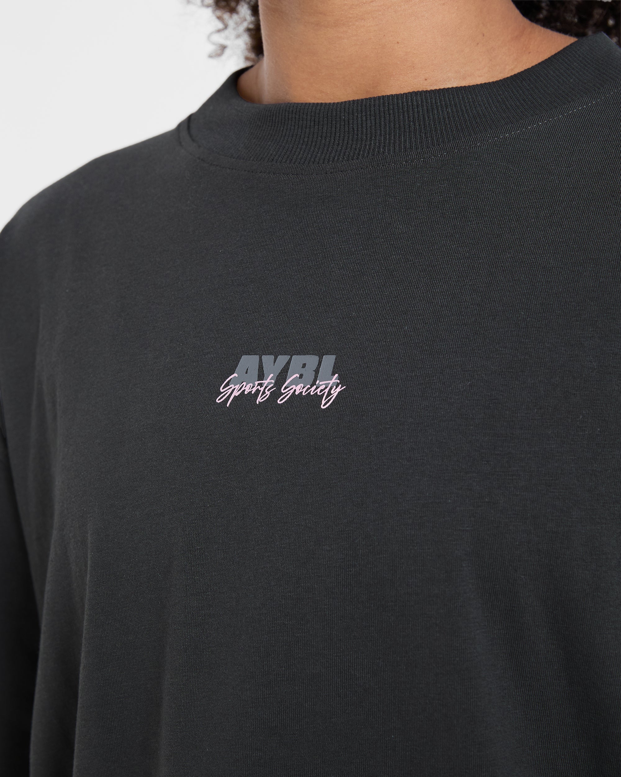 AYBL Sports Society Oversized T Shirt - Charcoal