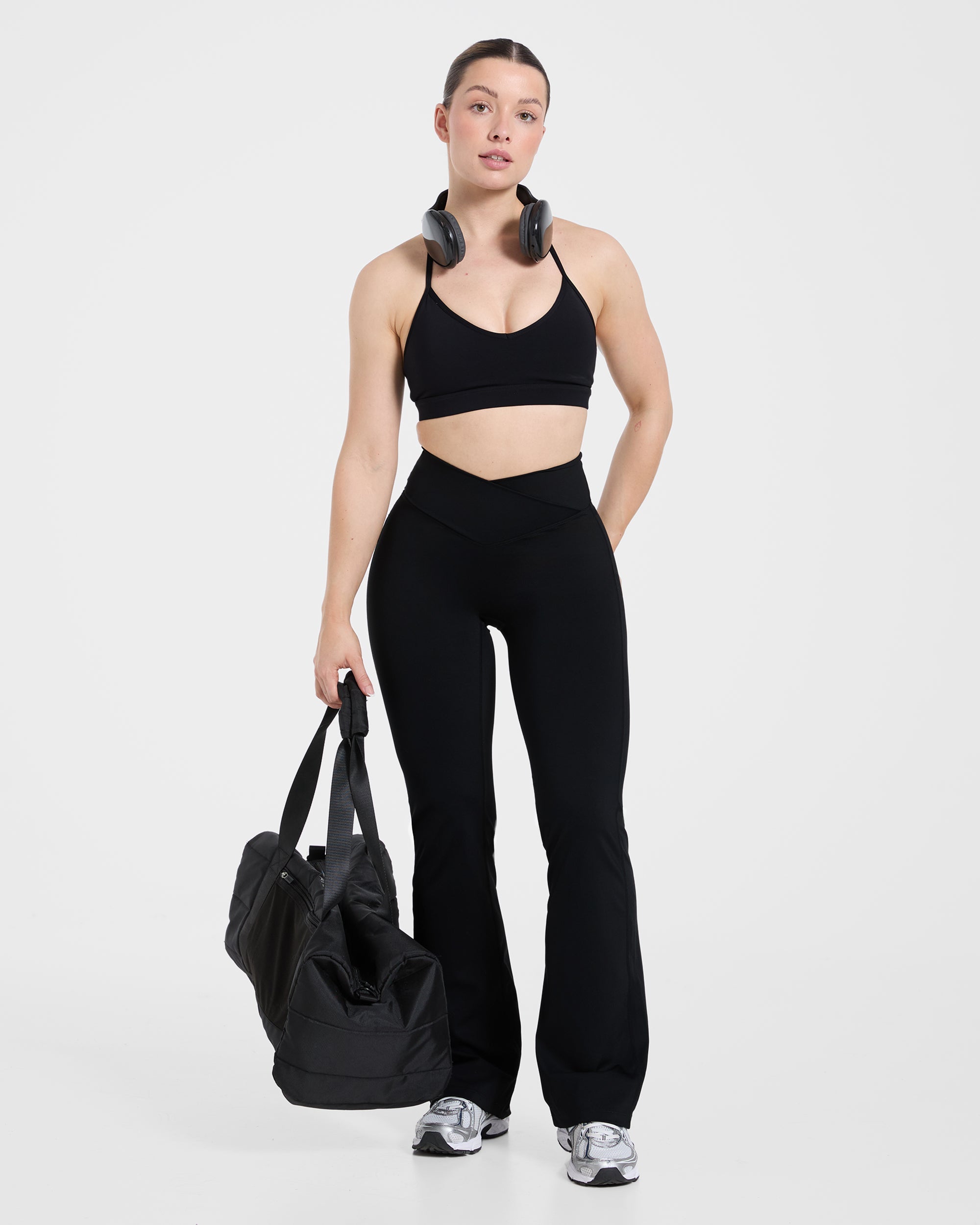 Sculpt Wrap Flared Leggings - Zwart