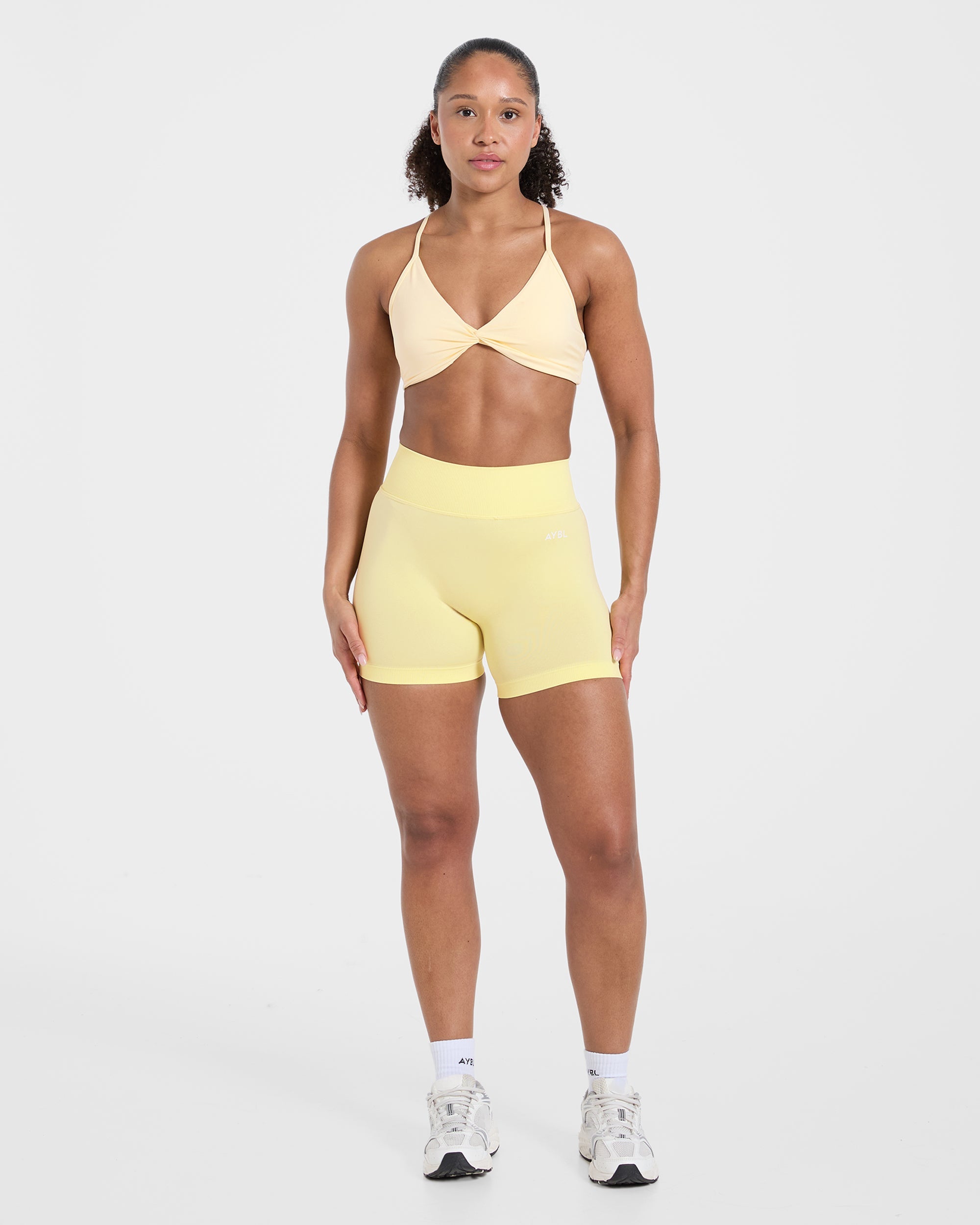Essential Twist Crossback Sports Bra - Geel