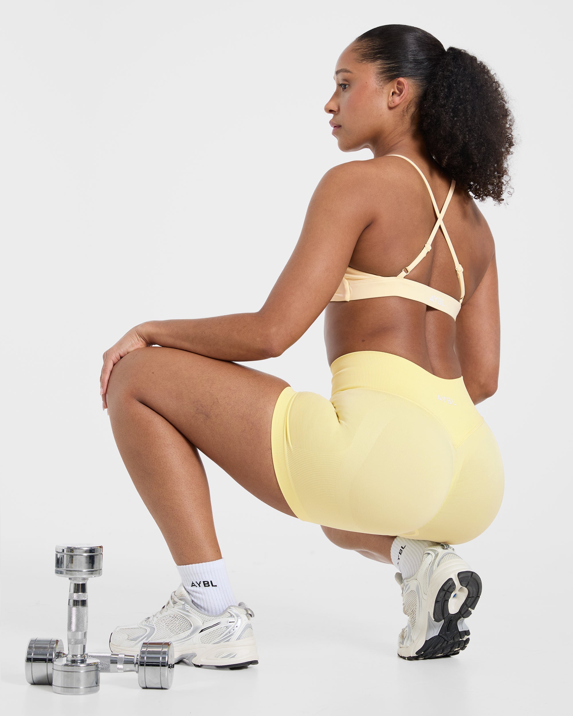 Essential Twist Crossback Sports Bra - Geel