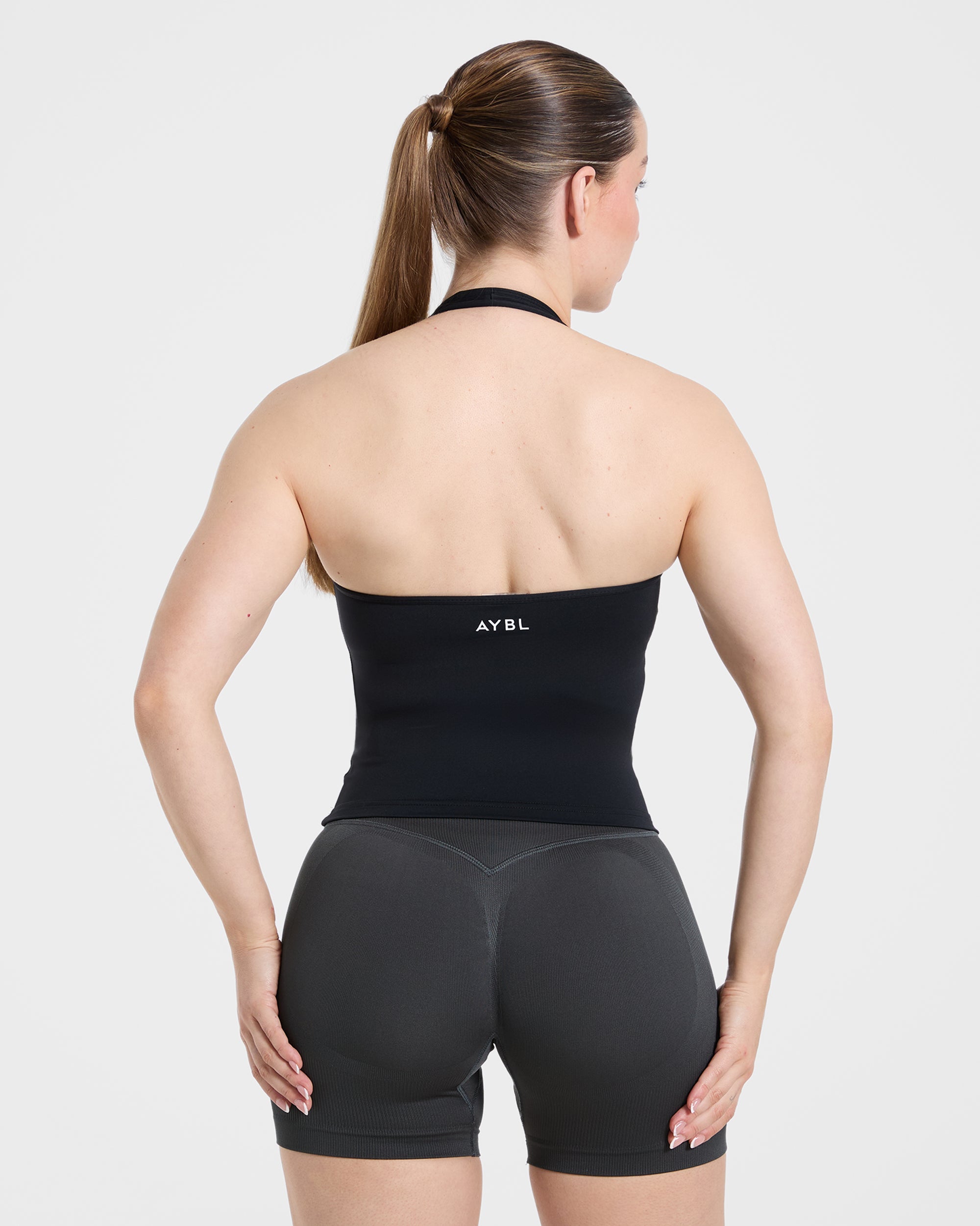 Essential Halterneck Tank Top - Zwart