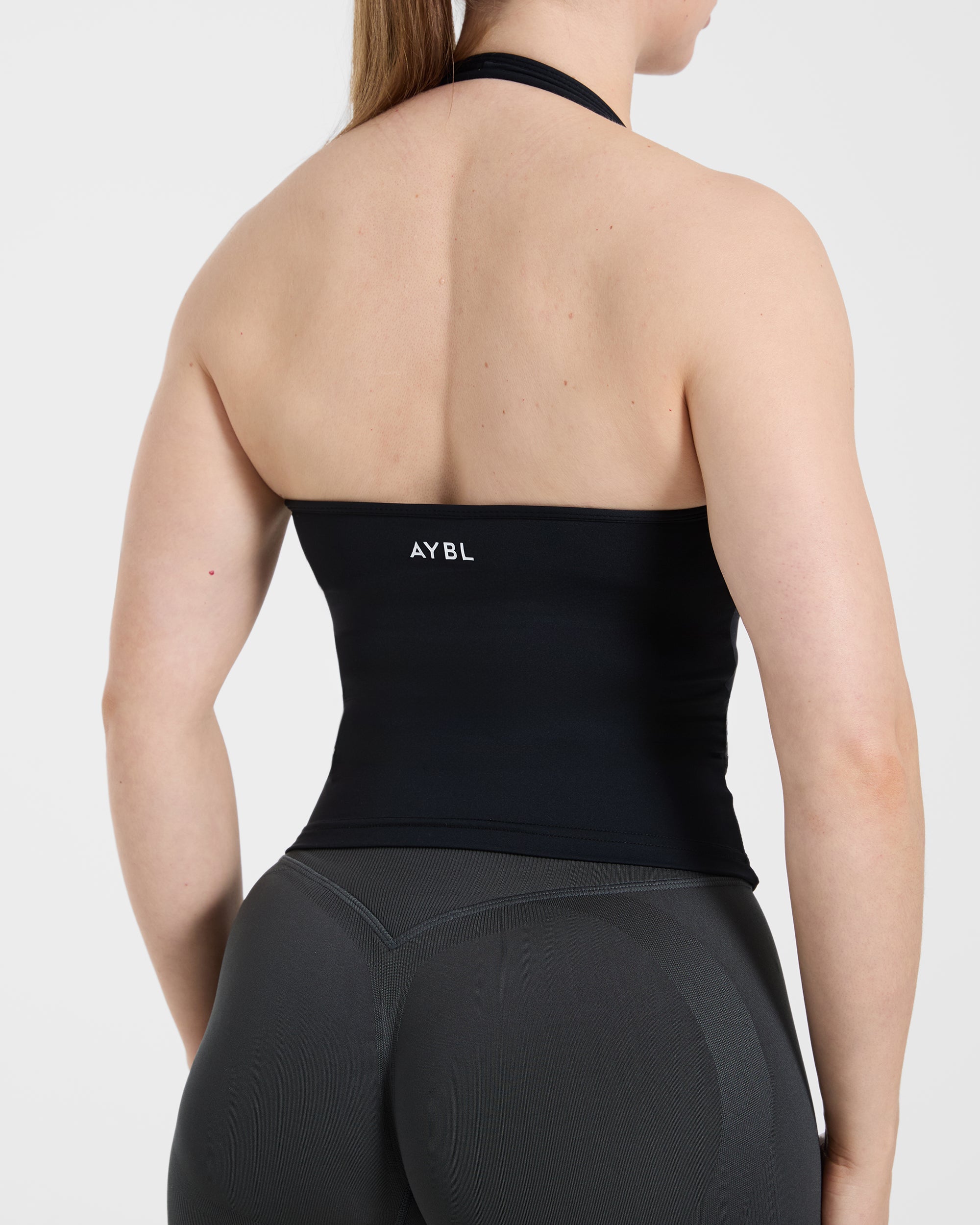 Essential Halterneck Tank Top - Zwart
