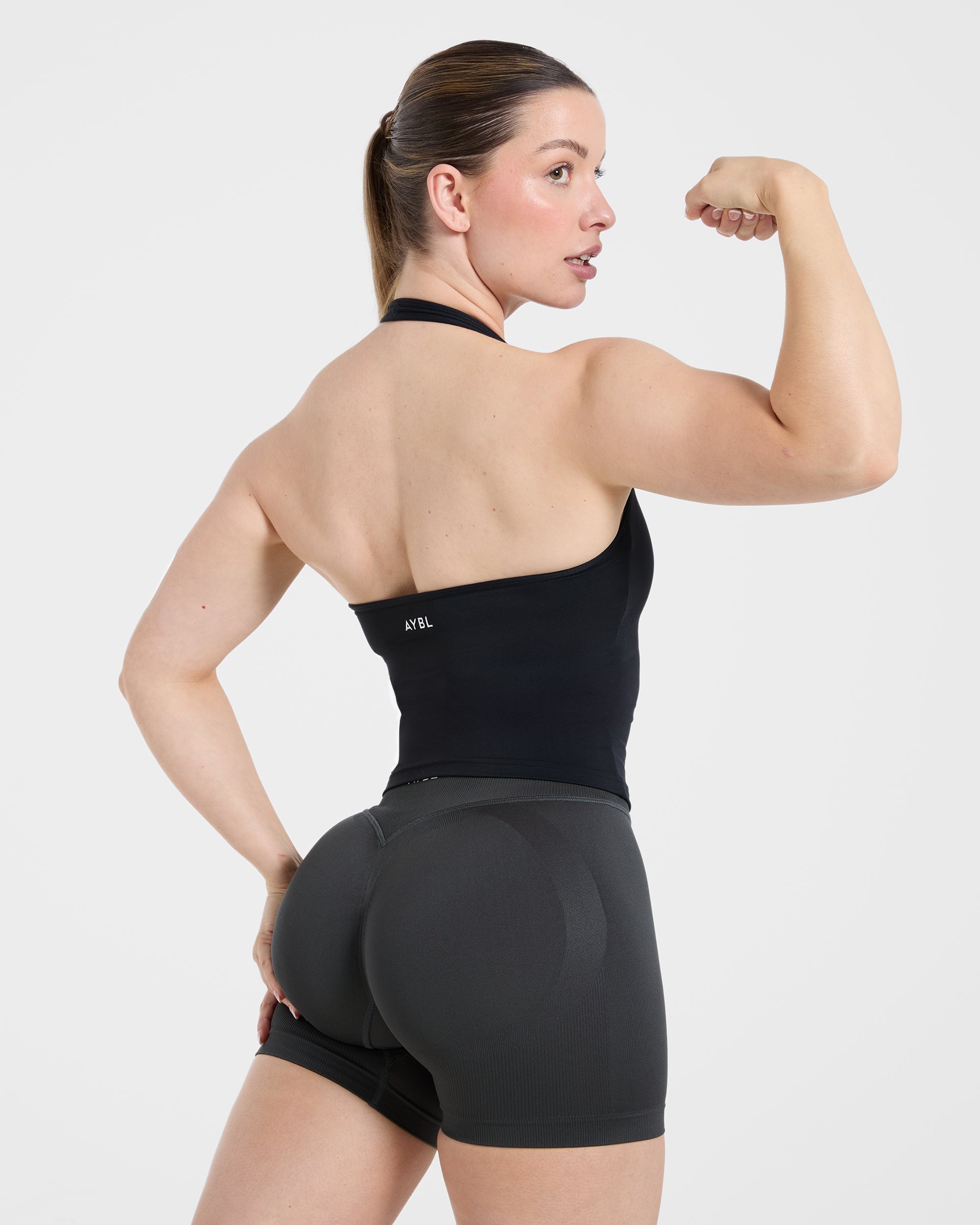 Essential Halterneck Tank Top - Zwart