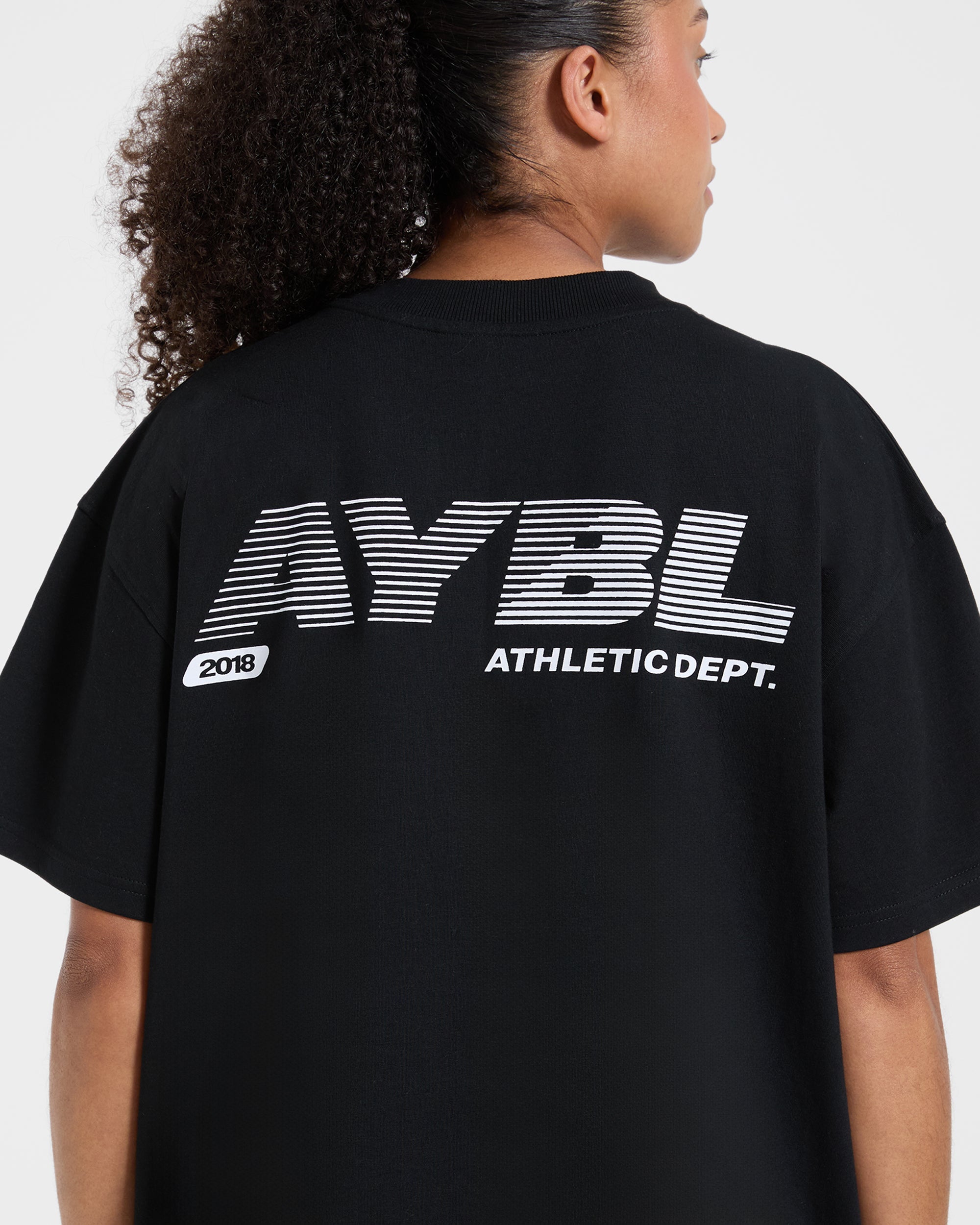 Athletics Department Oversized T Shirt - Zwart