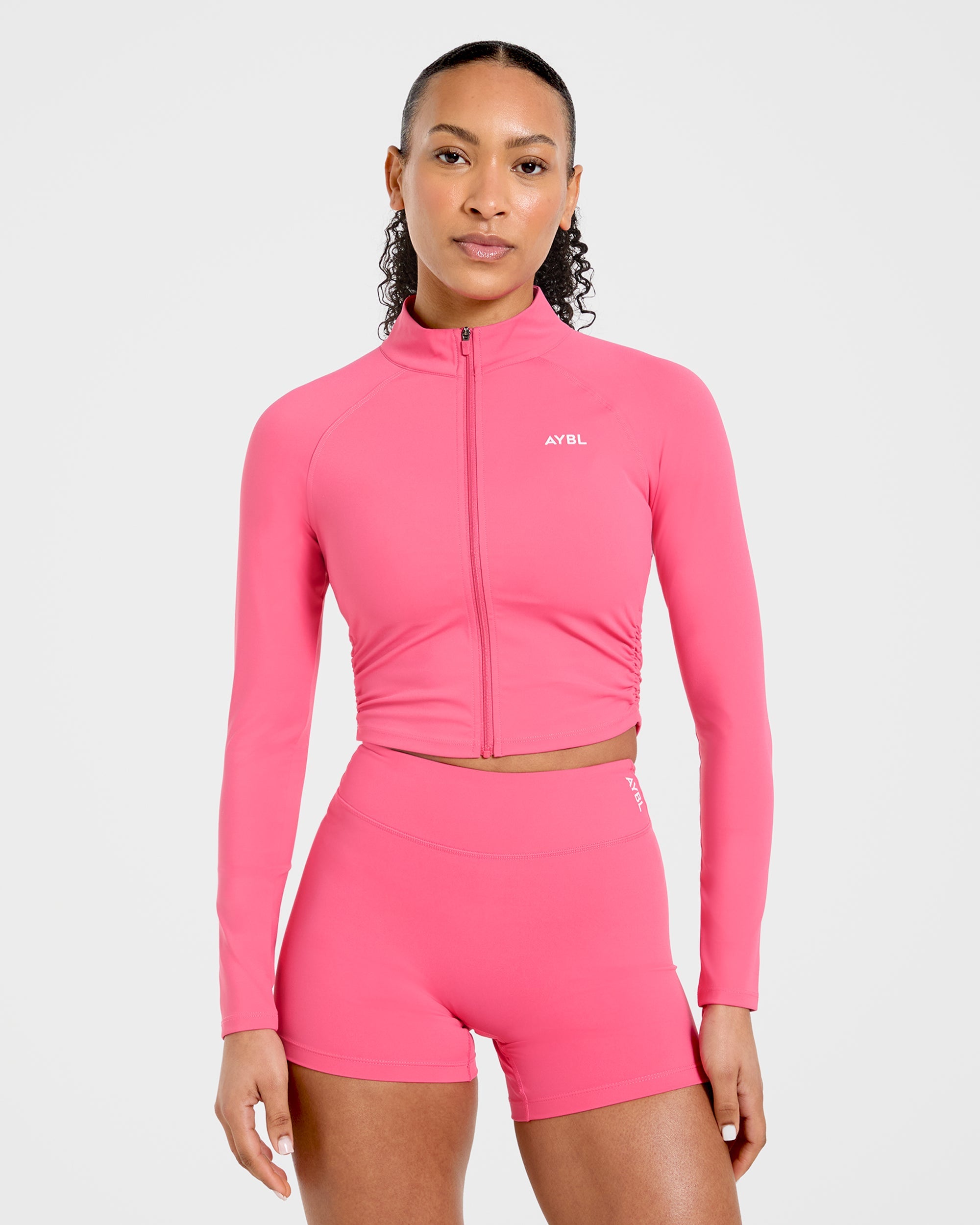 Physique Zip Up Jacket - Roseberry Roze