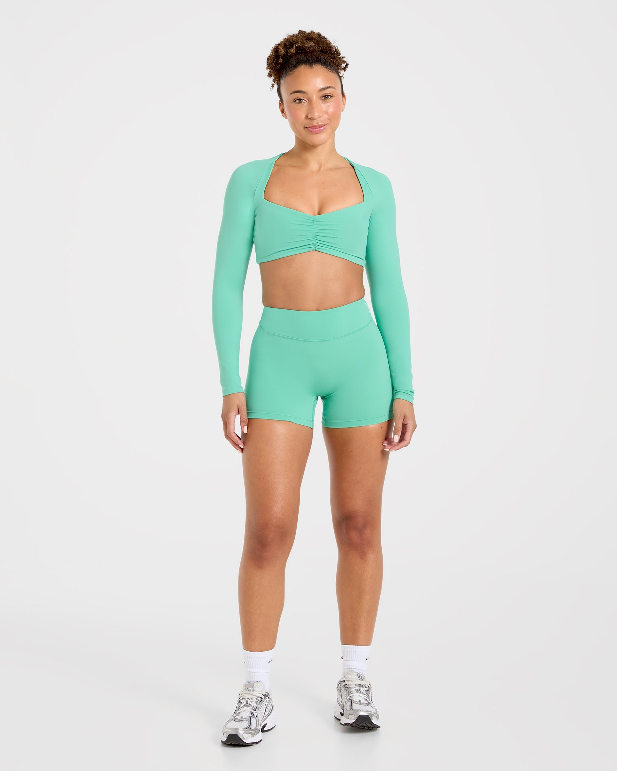 Physique Long Sleeve Crop Top - Summer Groen
