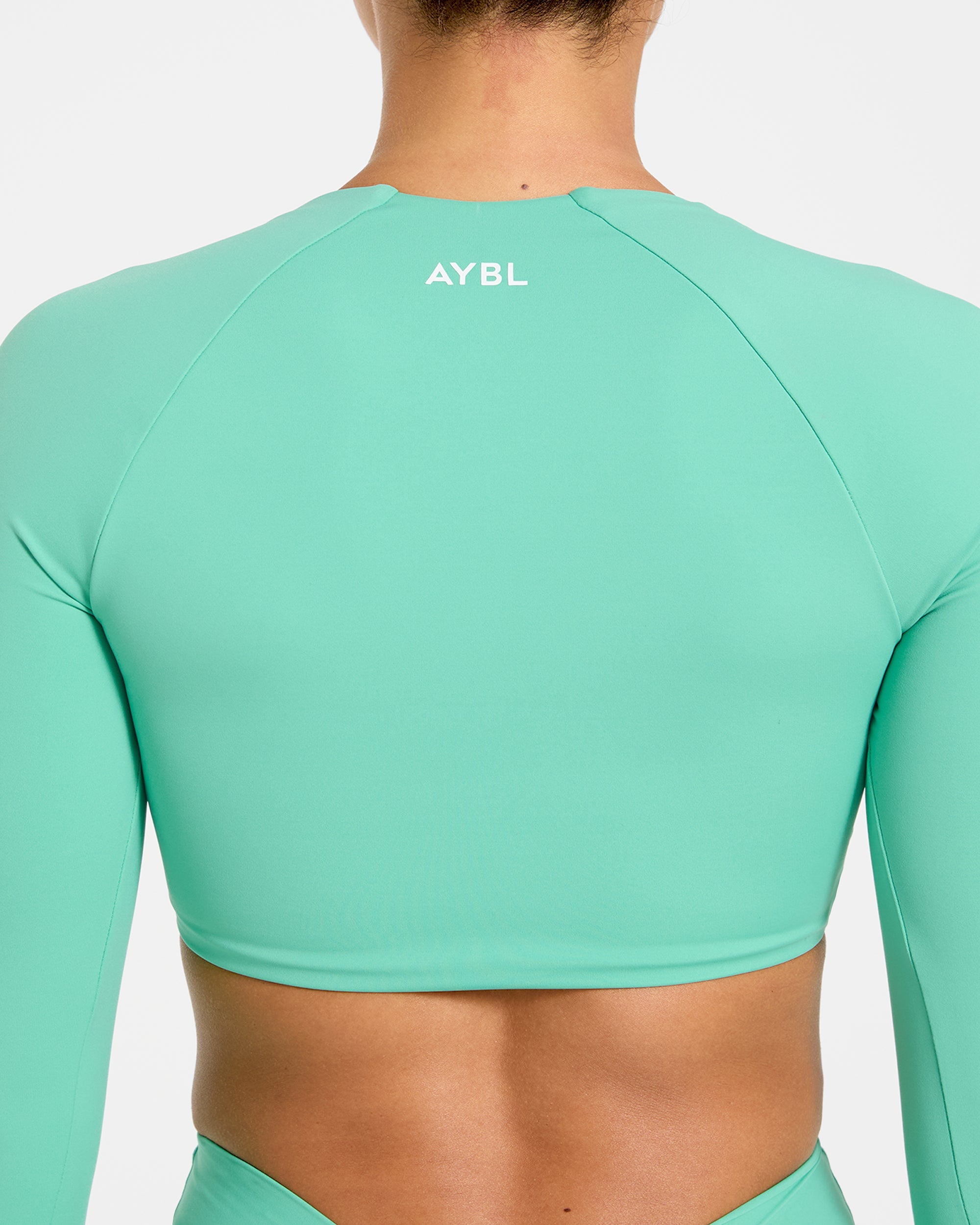 Physique Long Sleeve Crop Top - Summer Groen