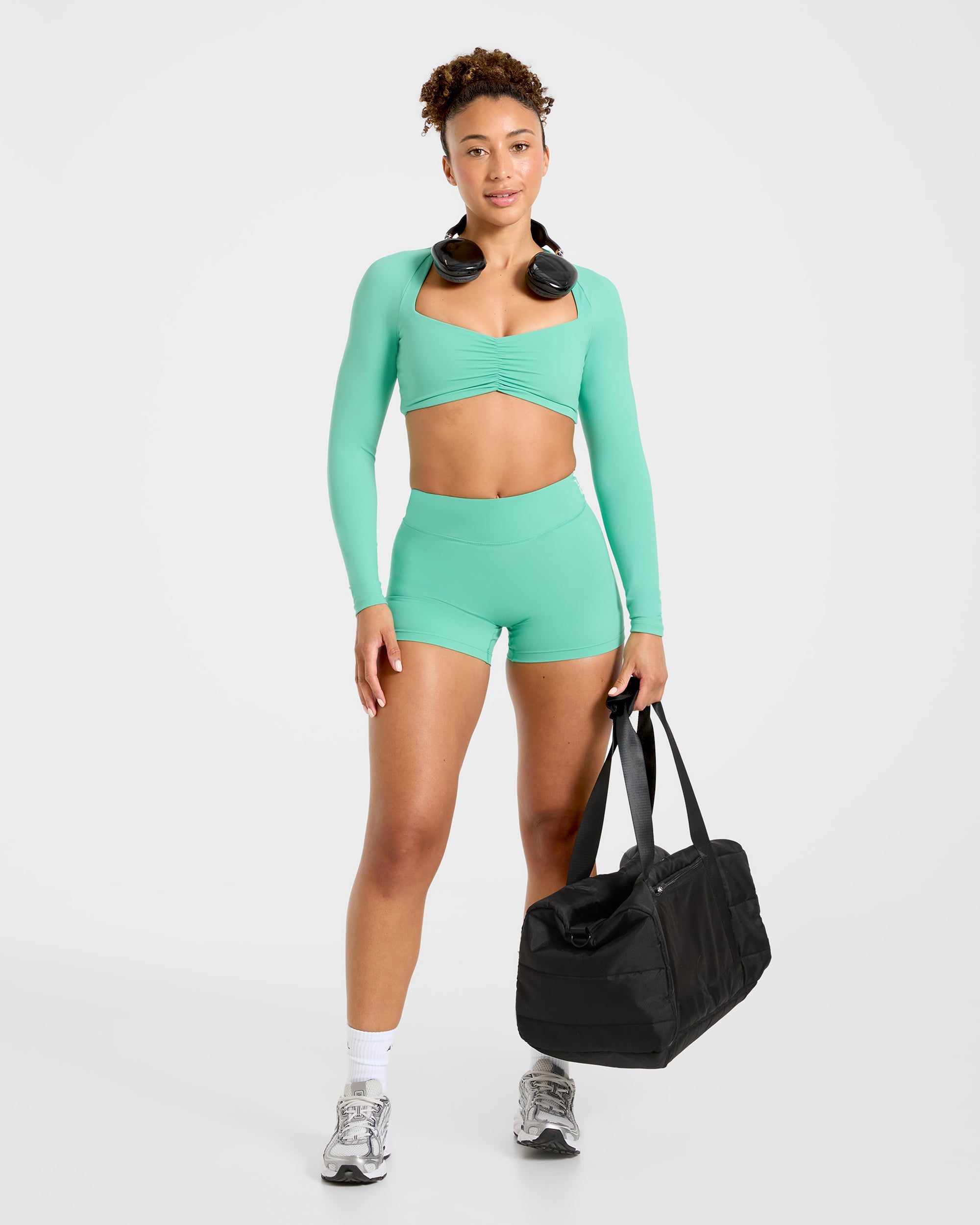 Physique Long Sleeve Crop Top - Summer Groen