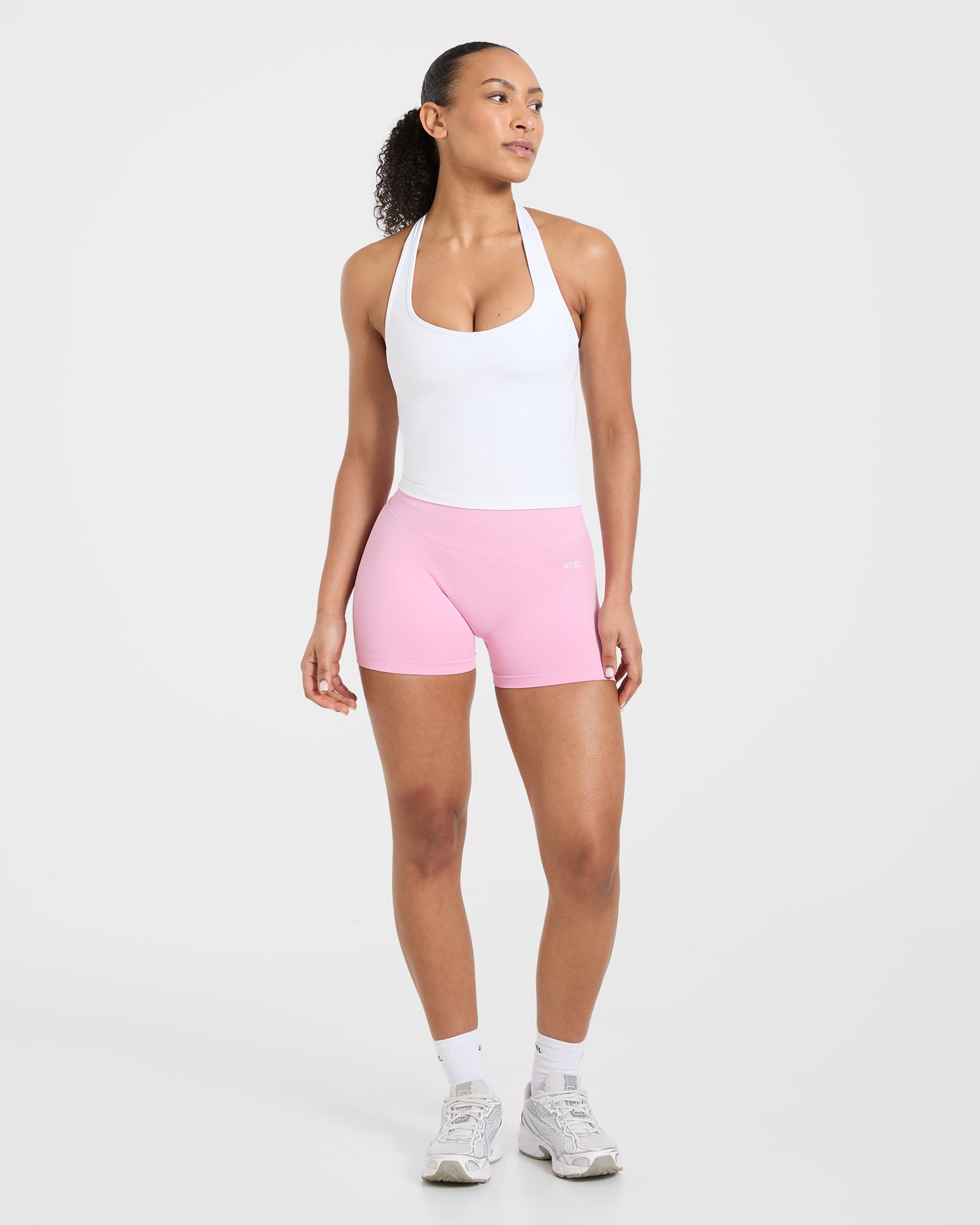 Essential Halterneck Tank Top - Wit