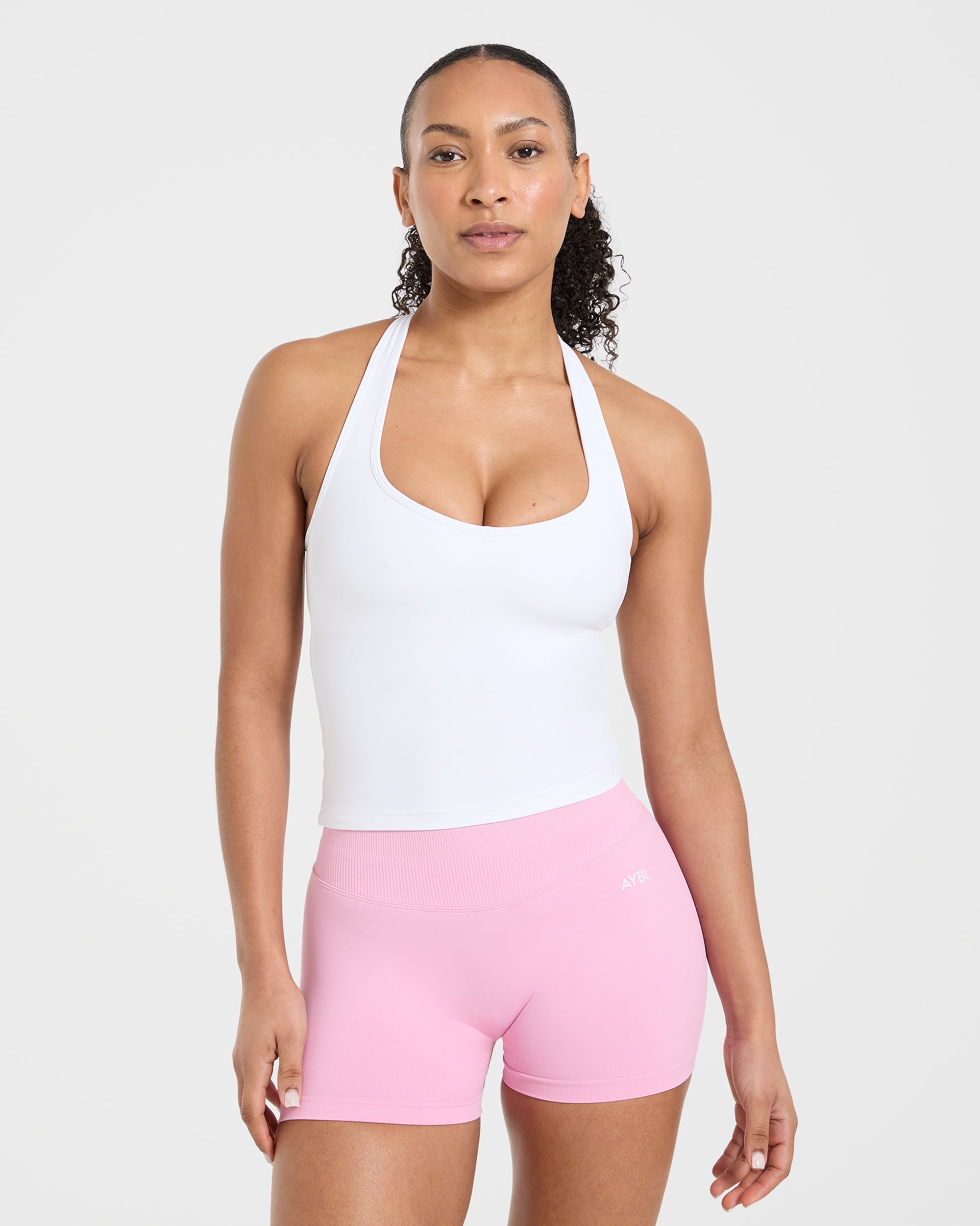 Essential Halterneck Tank Top - Wit