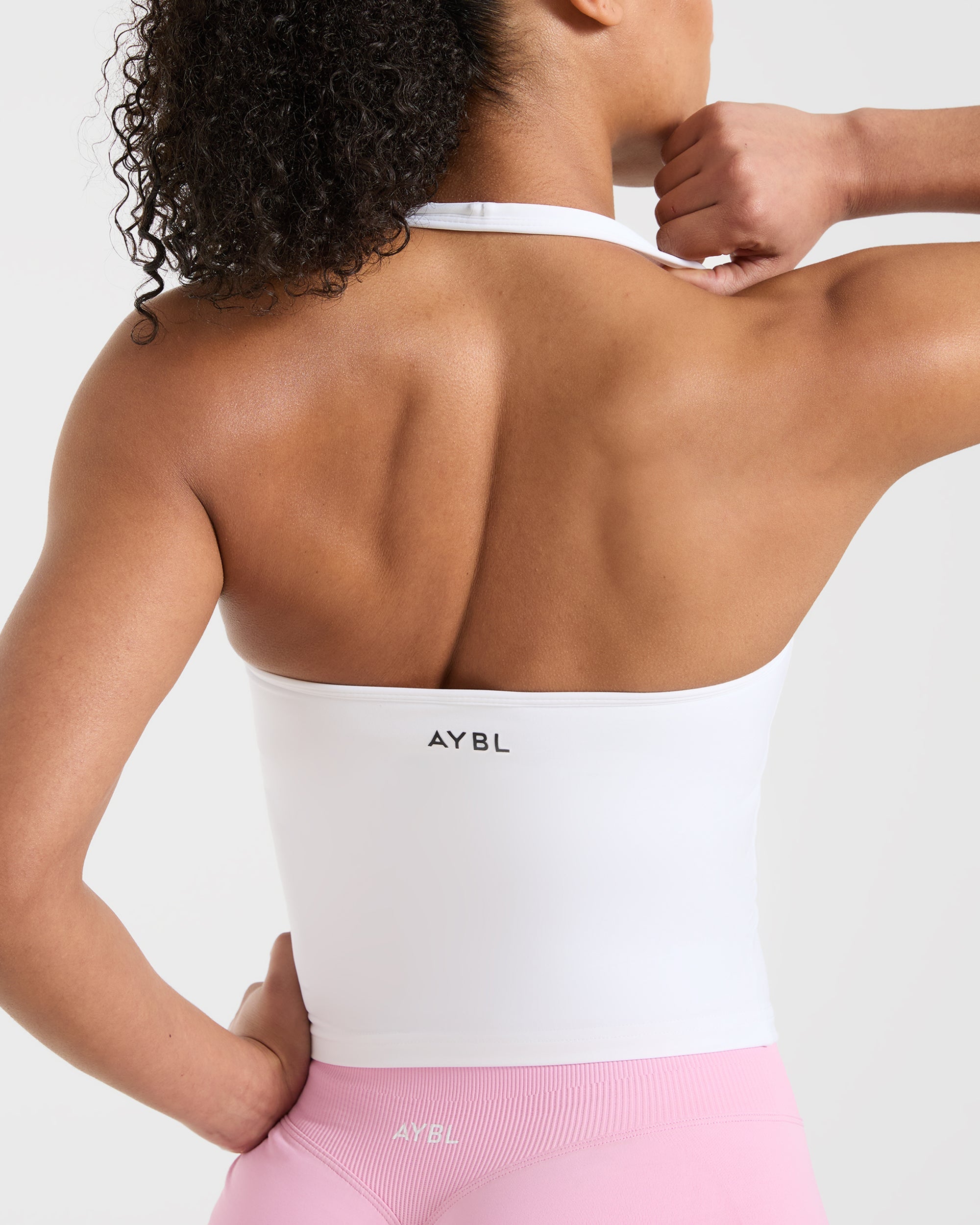 Essential Halterneck Tank Top - Wit