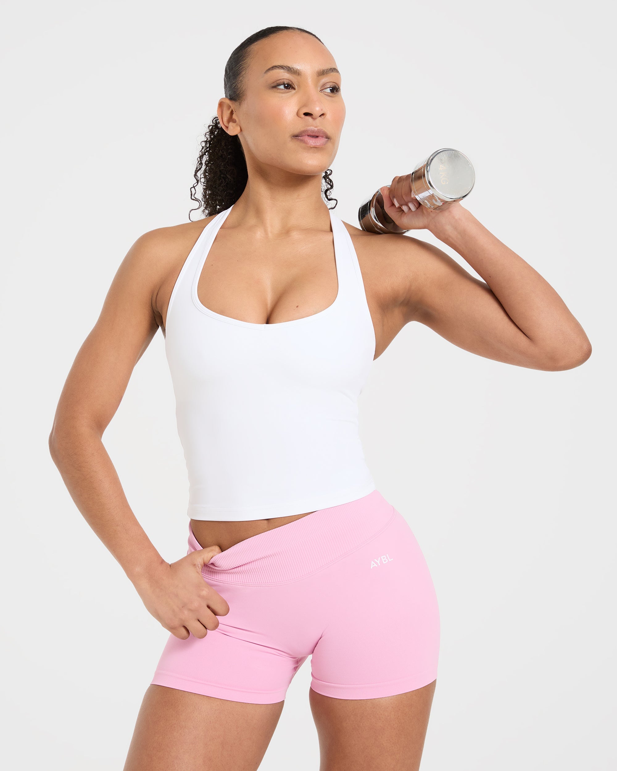 Essential Halterneck Tank Top - Wit