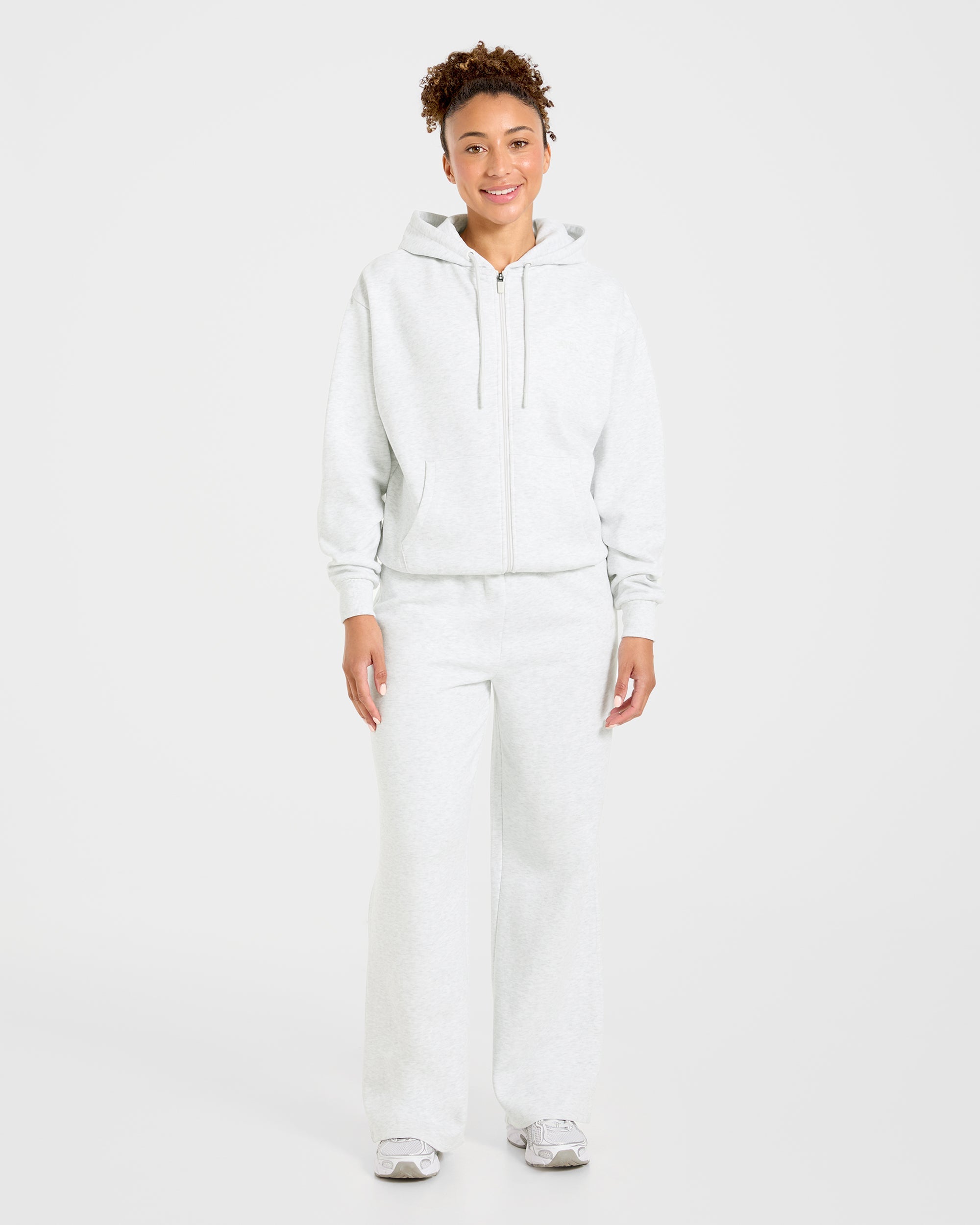 Lifestyle Oversized Zip Up Hoodie - Heather Grijs
