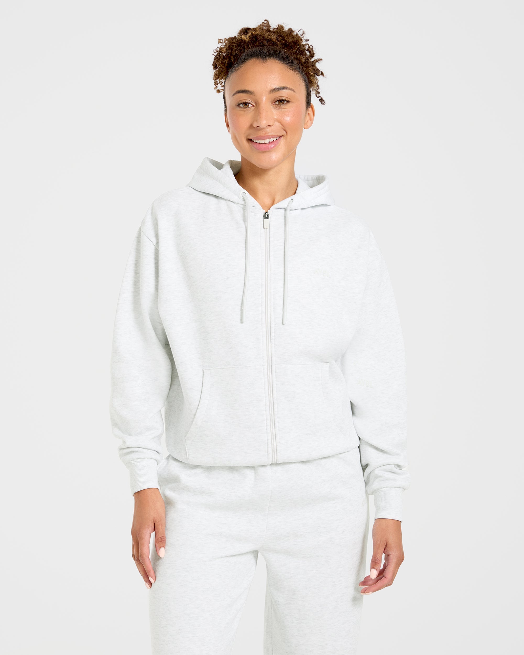 Lifestyle Oversized Zip Up Hoodie - Heather Grijs