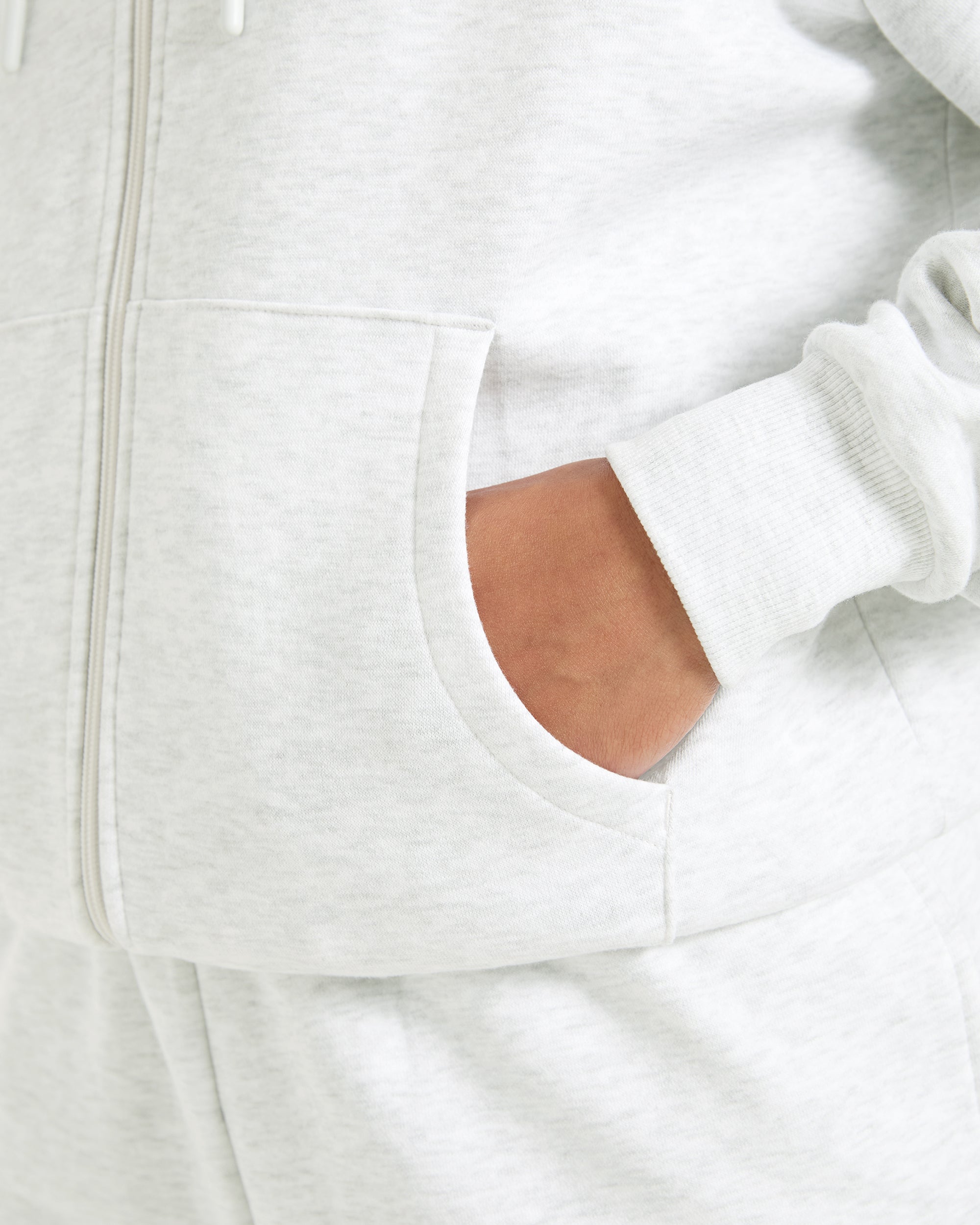 Lifestyle Oversized Zip Up Hoodie - Heather Grijs