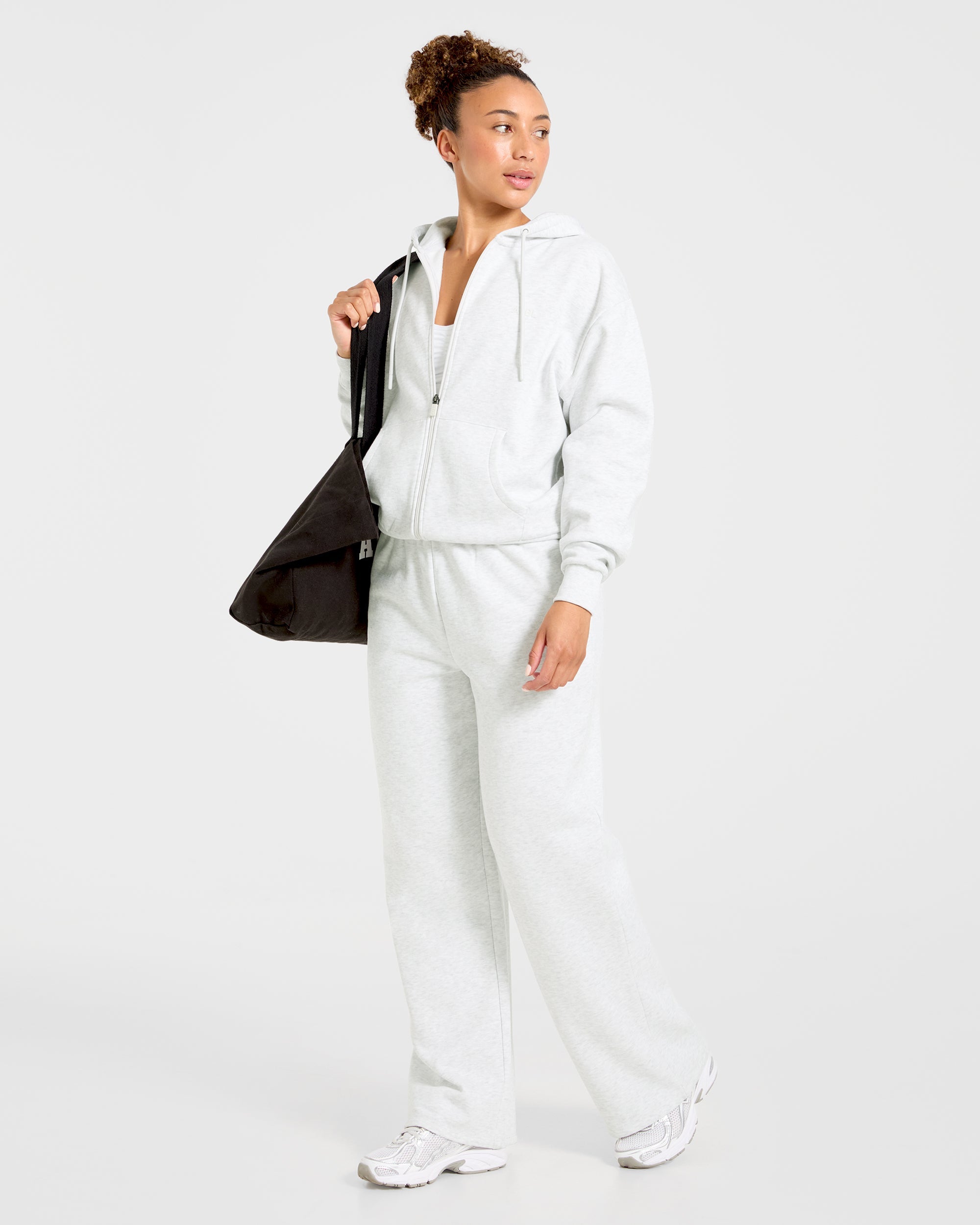 Lifestyle Oversized Straight Leg Joggers - Heather Grijs