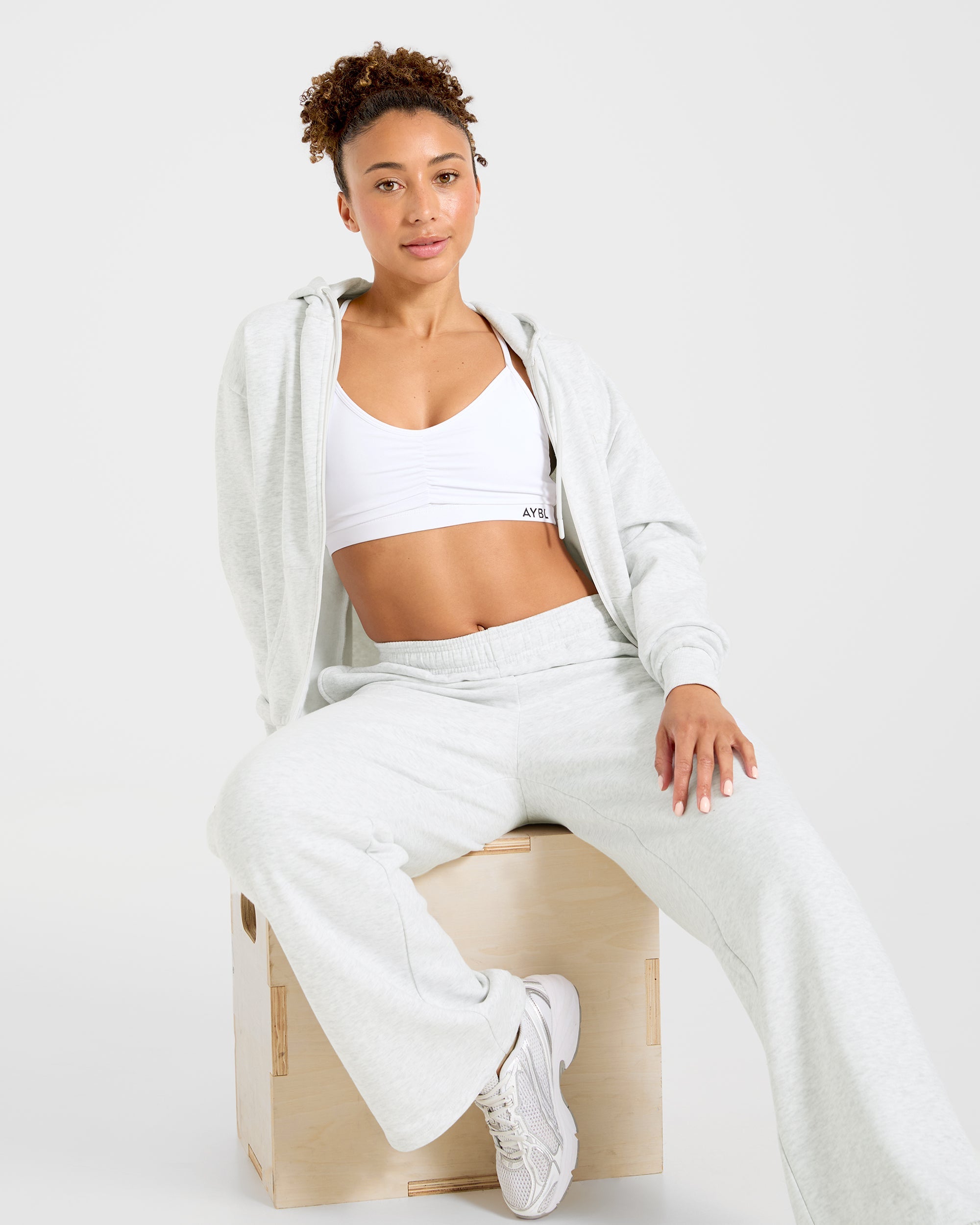 Lifestyle Oversized Zip Up Hoodie - Heather Grijs