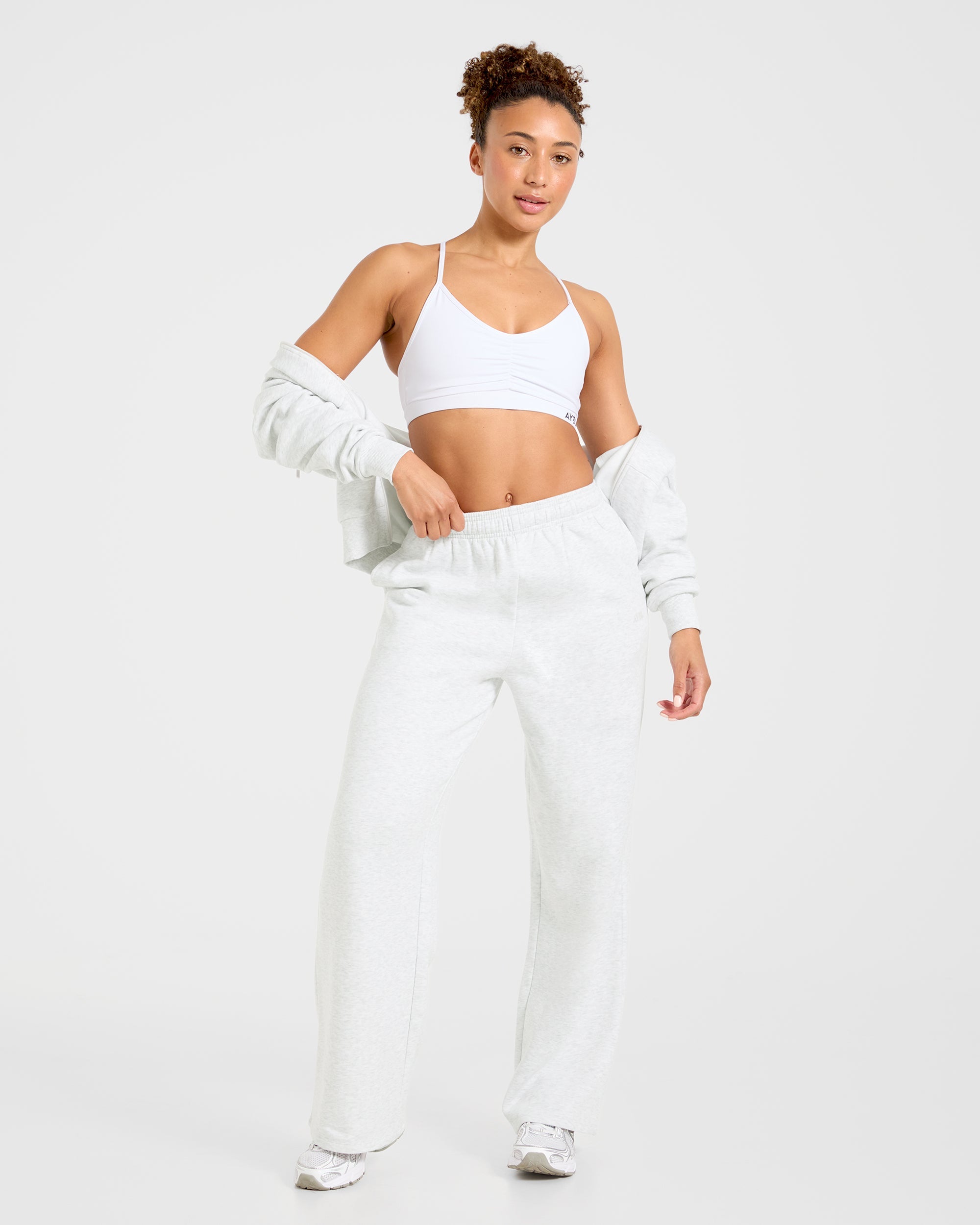 Lifestyle Oversized Straight Leg Joggers - Heather Grijs