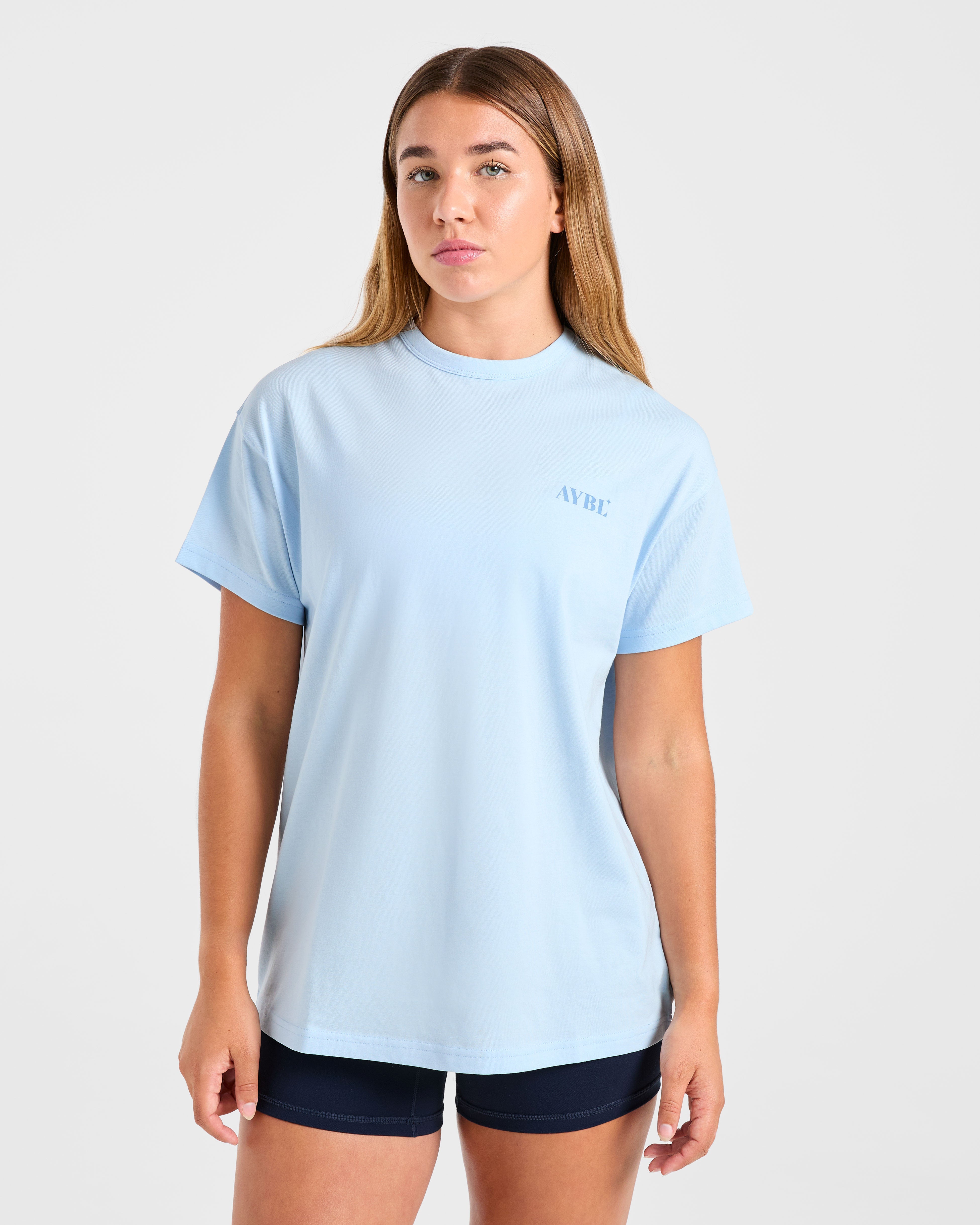 Dedicate To The Journey Oversized T Shirt - Blauw
