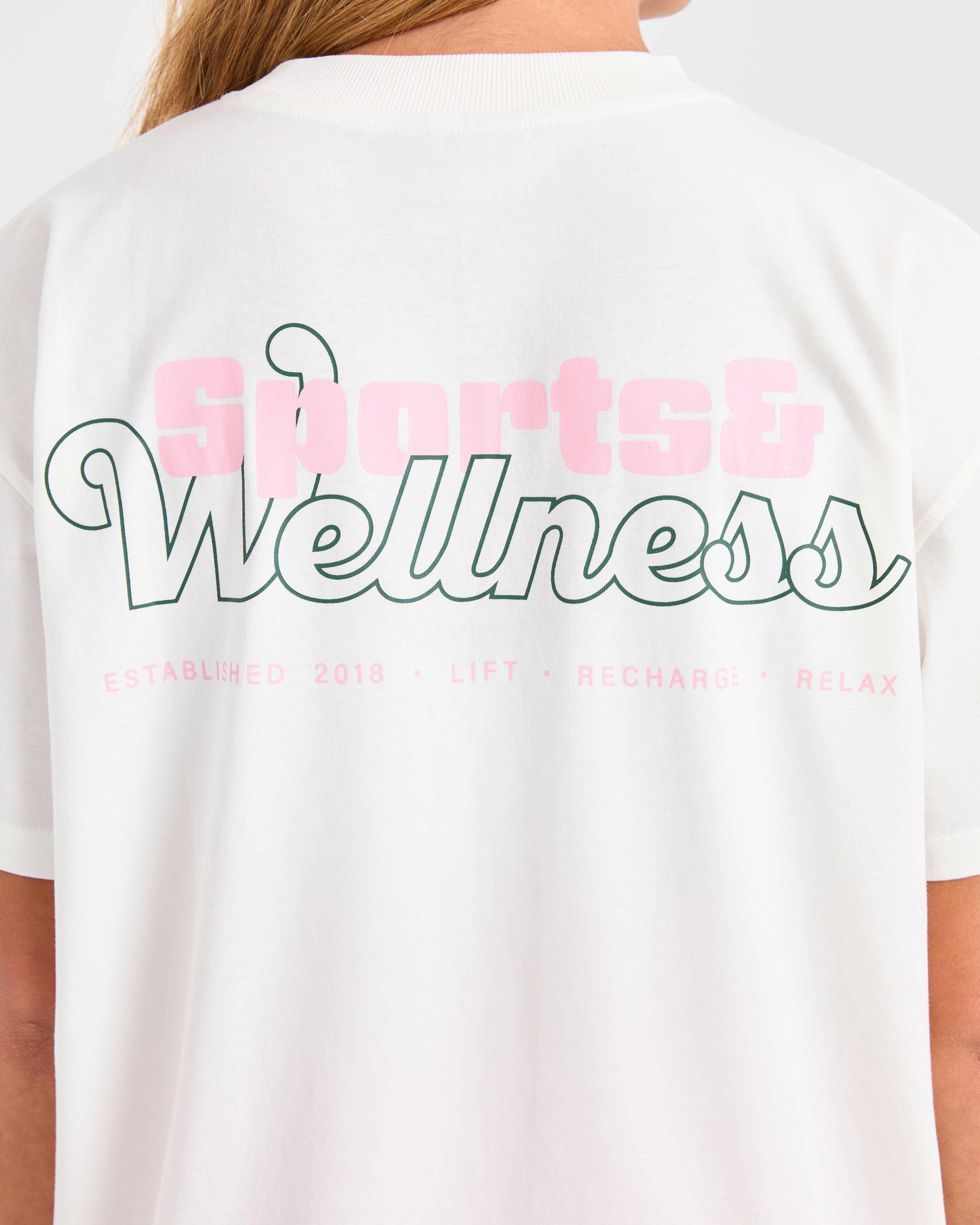 Sports Wellness Oversized T Shirt - Off Wit