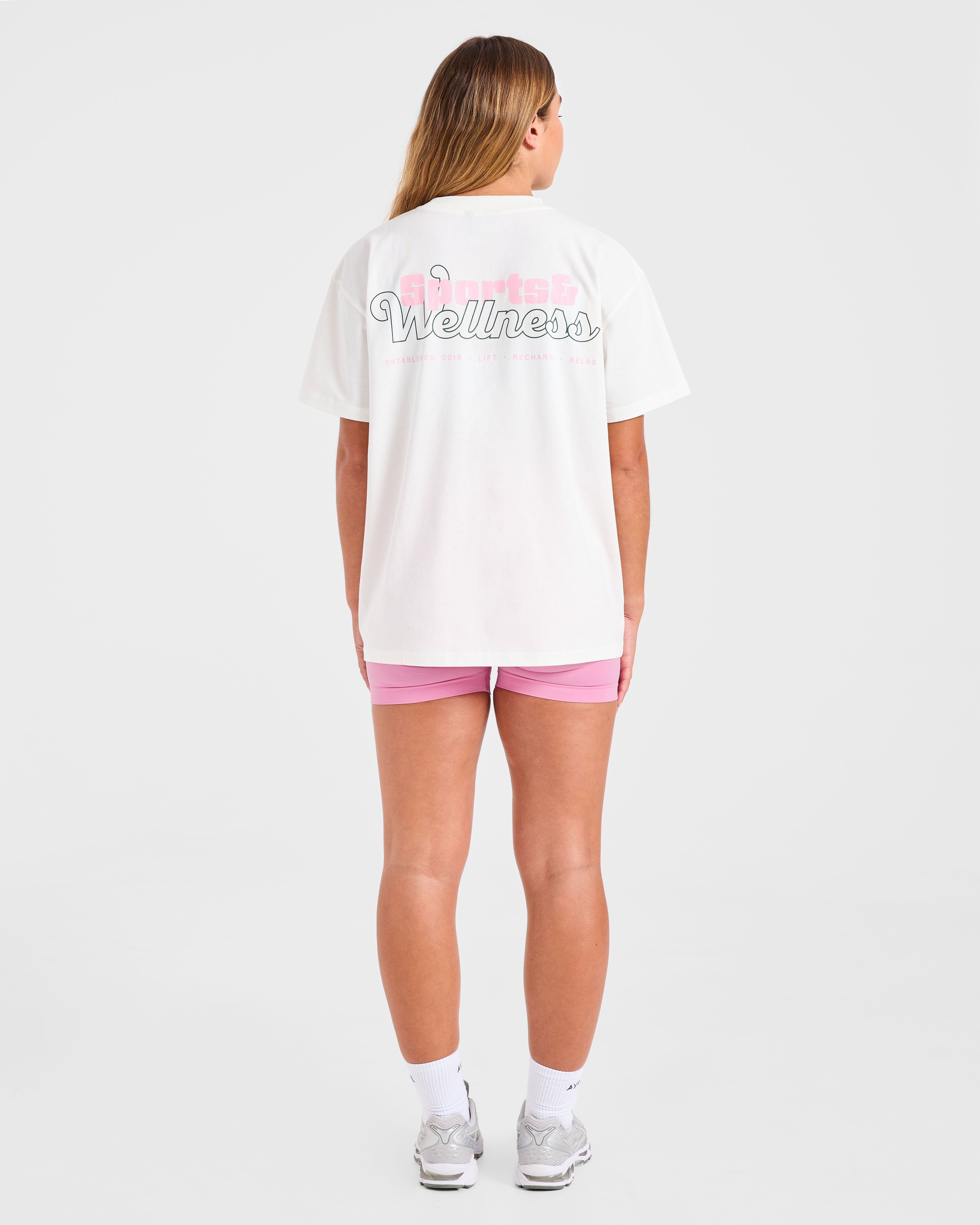 Sports Wellness Oversized T Shirt - Off Wit