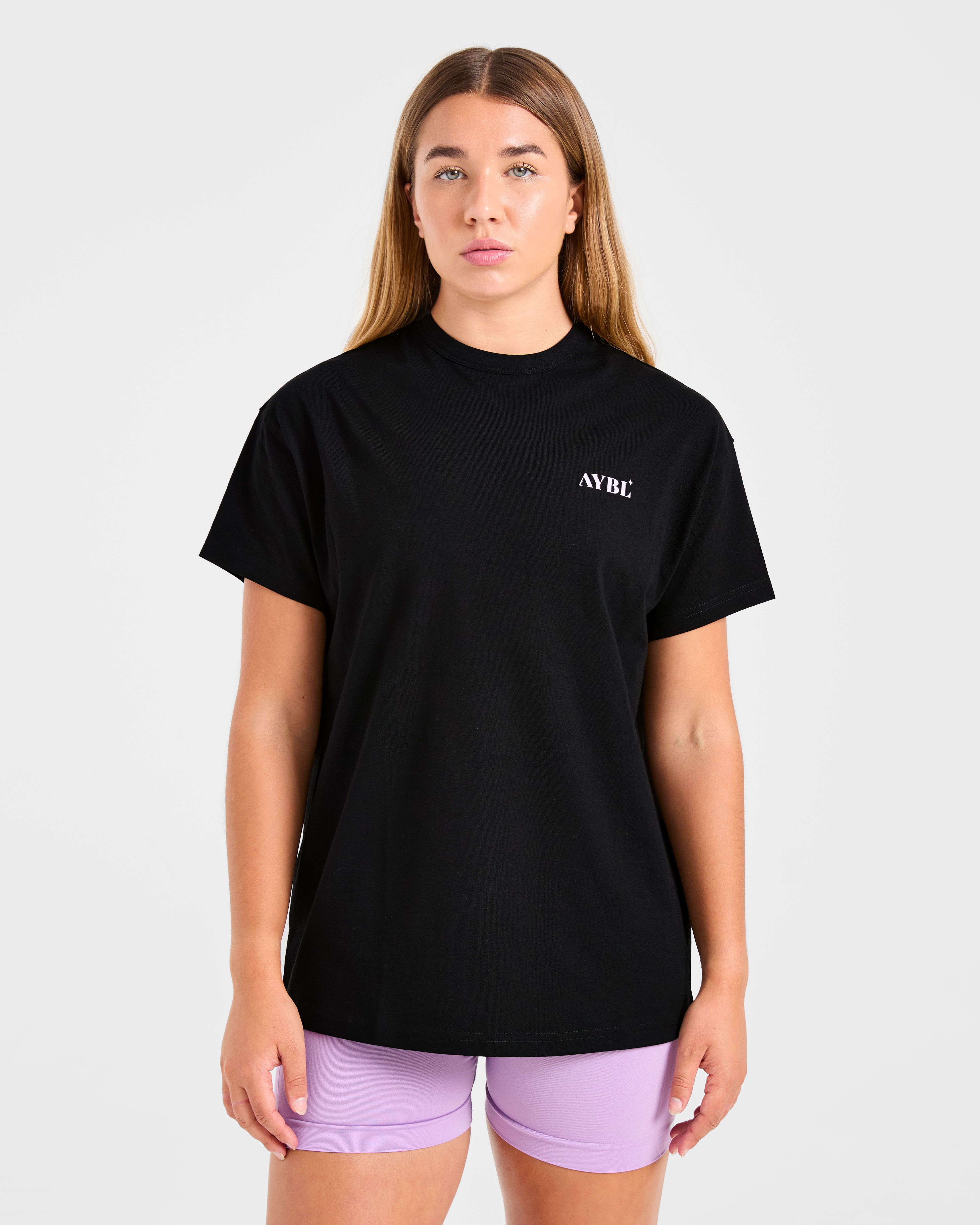 Dedicate To The Journey Oversized T Shirt - Zwart