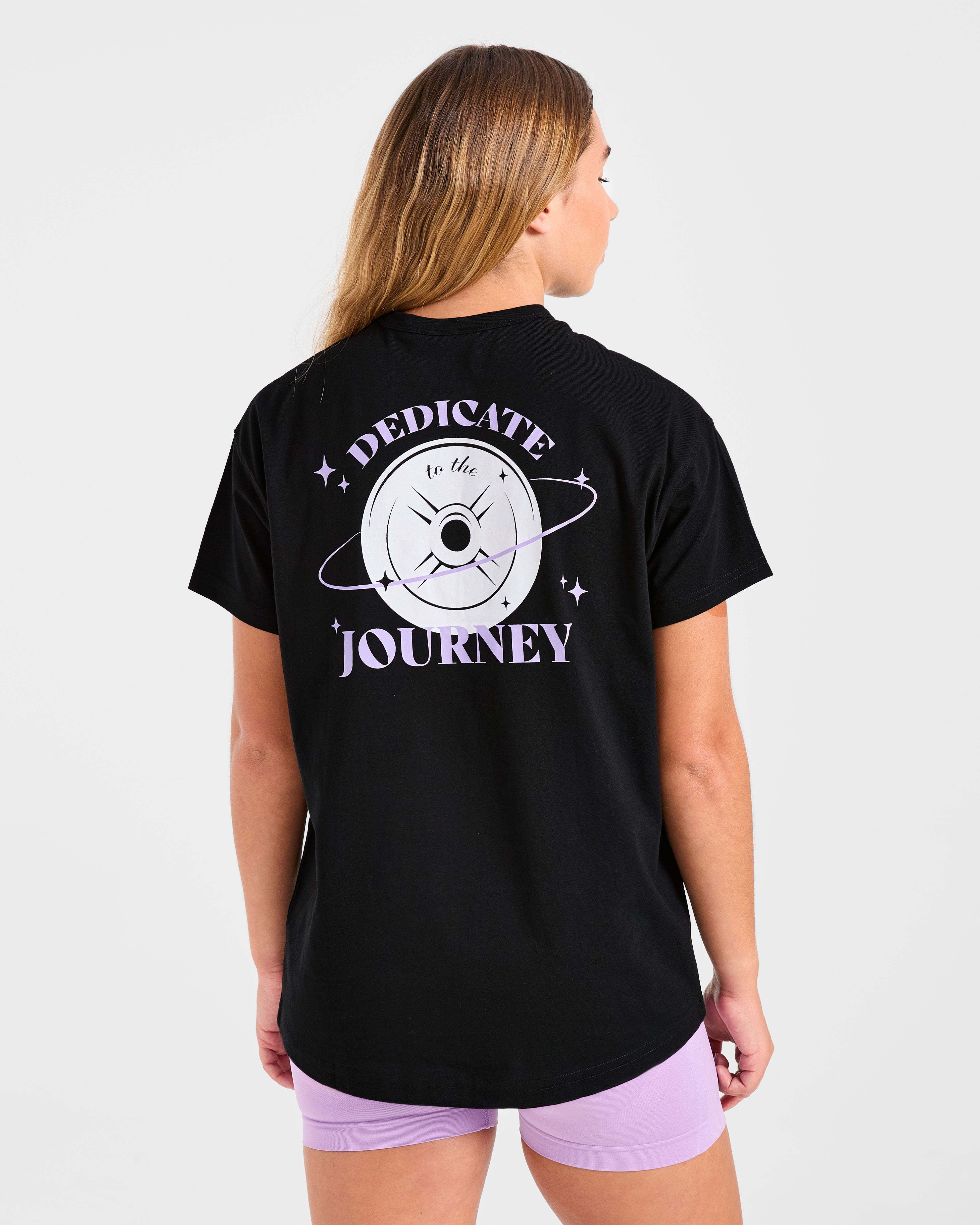 Dedicate To The Journey Oversized T Shirt - Zwart