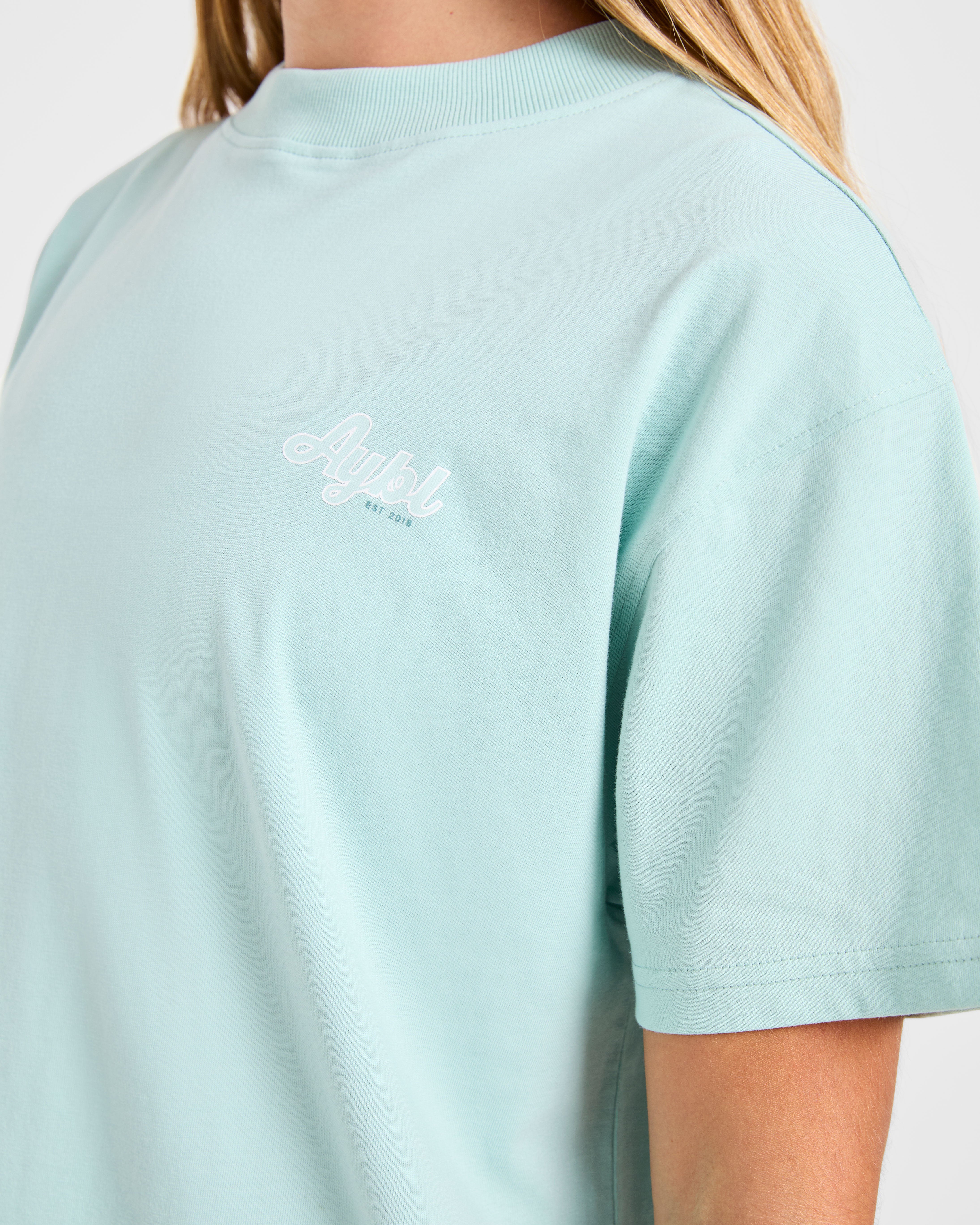 Sports Wellness Oversized T Shirt - Aqua Groen
