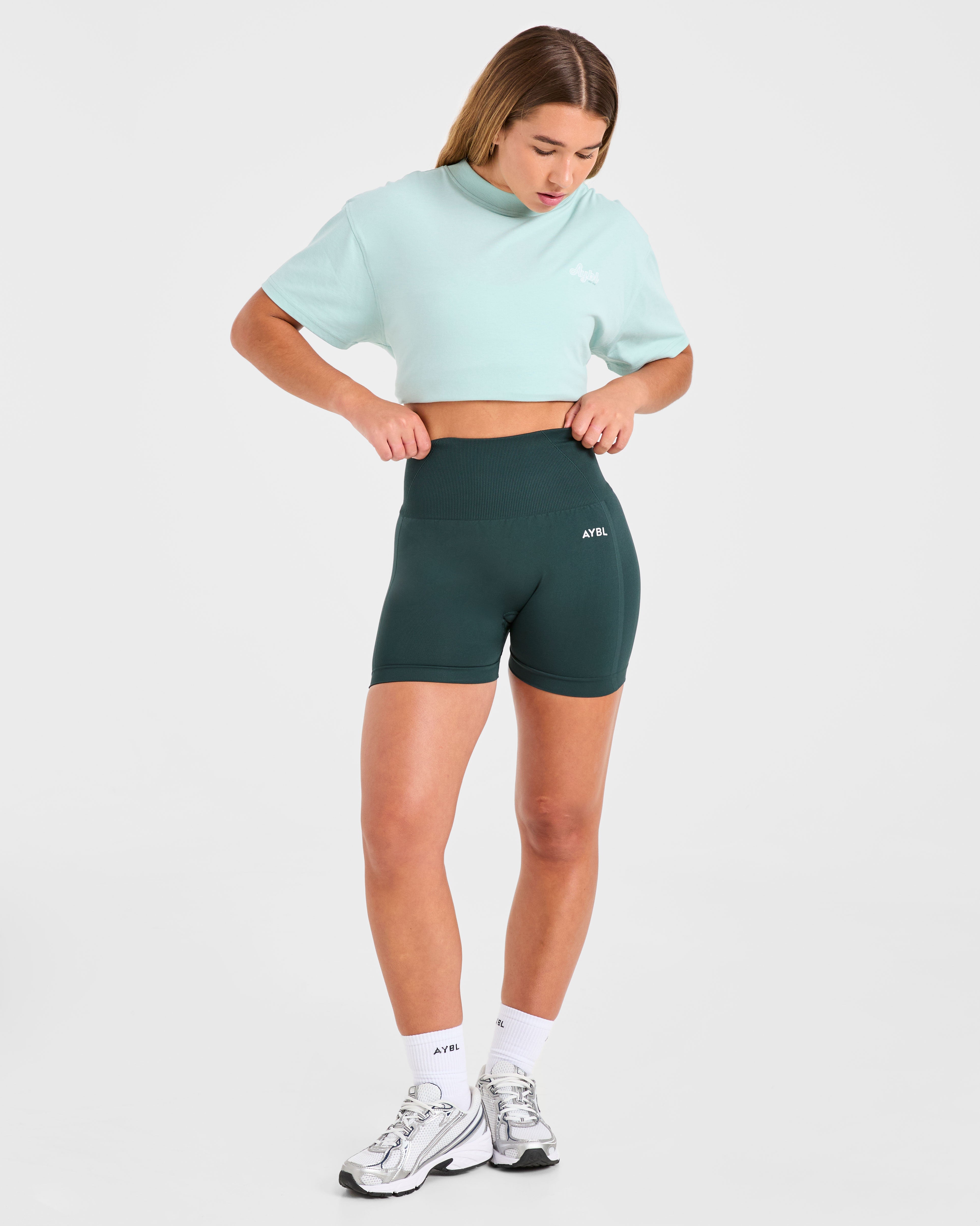 Sports Wellness Oversized T Shirt - Aqua Groen