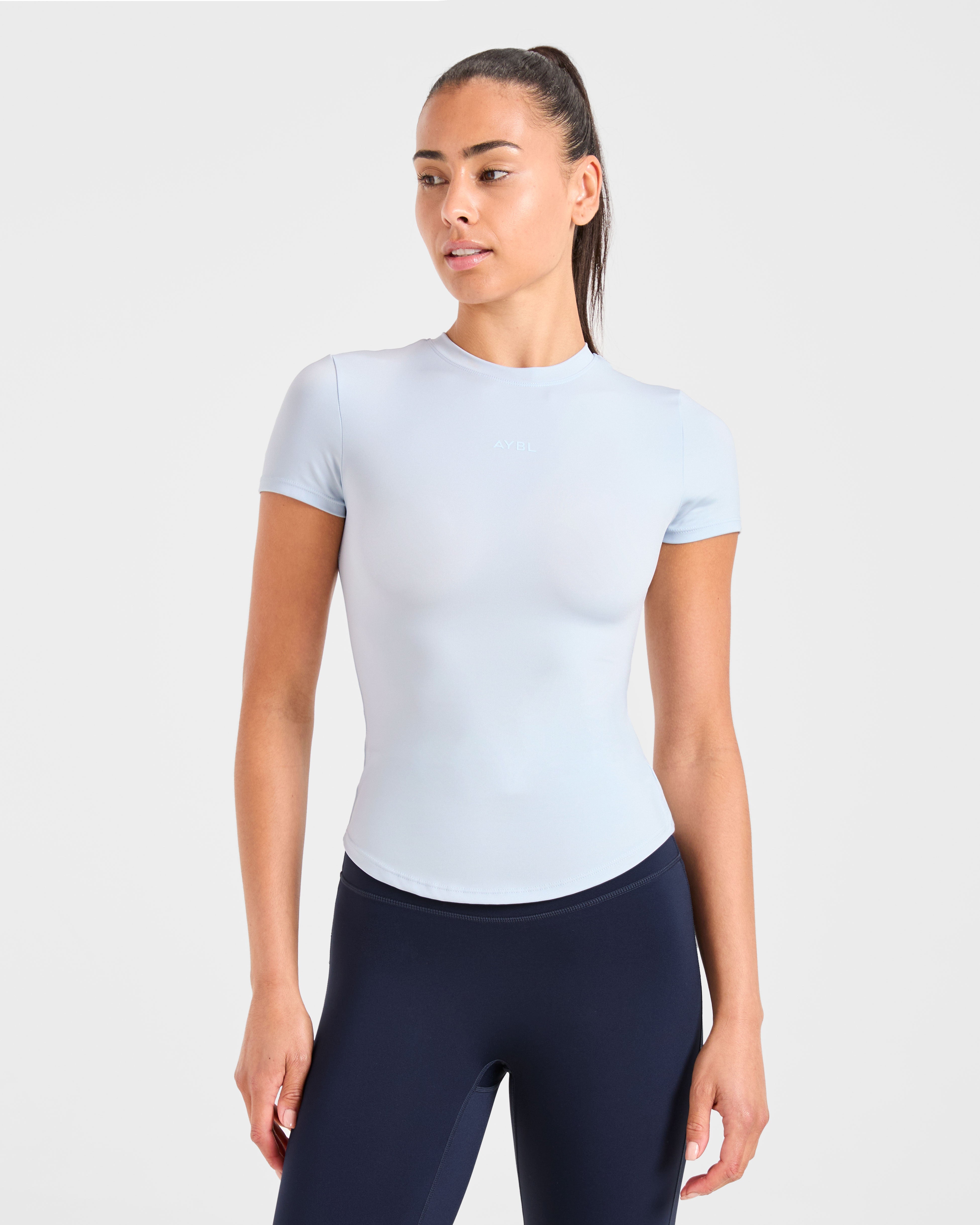 Sculpt T Shirt - Pastel Blauw