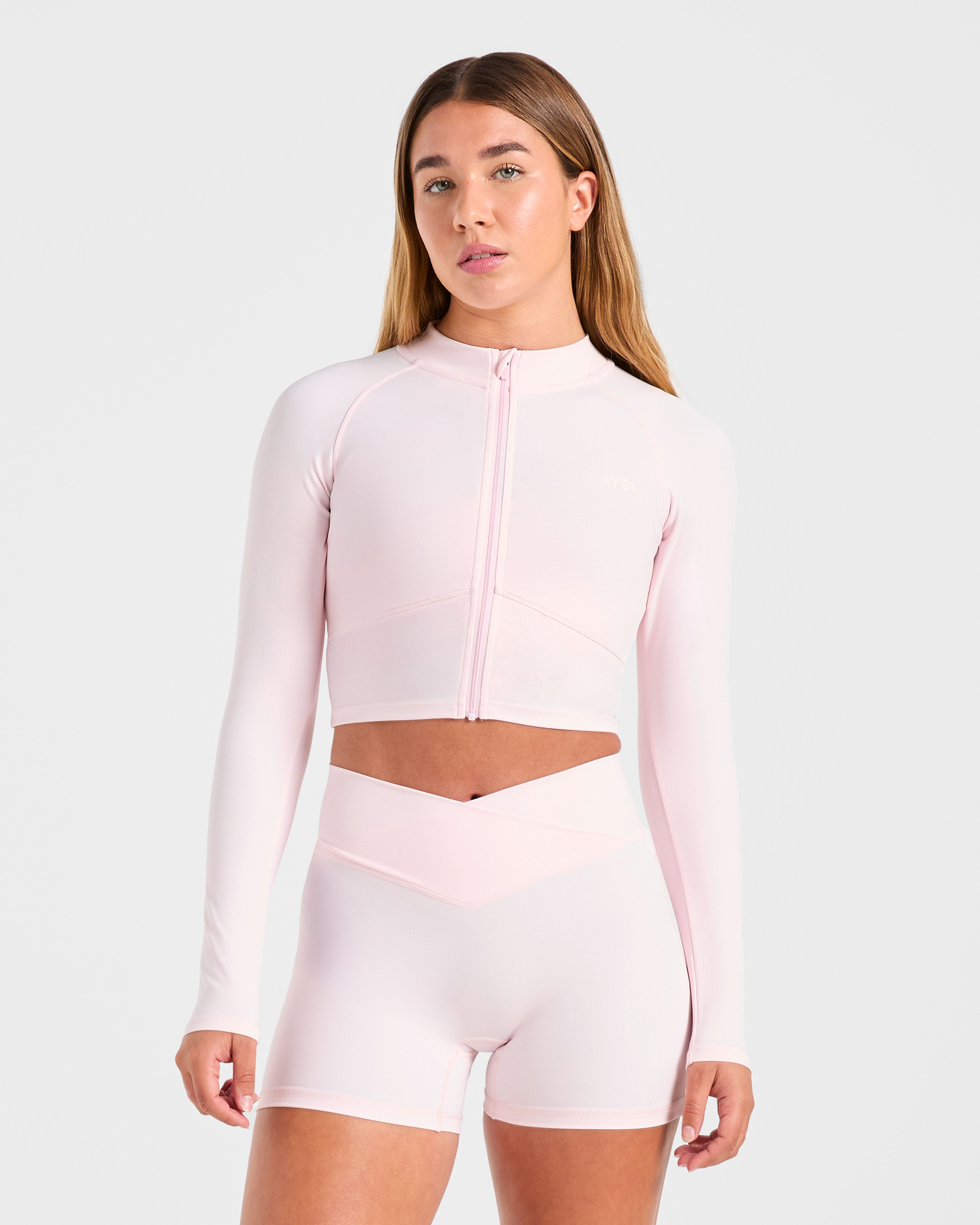 Sculpt Wrap Zip Up Jacket - Iced Roze