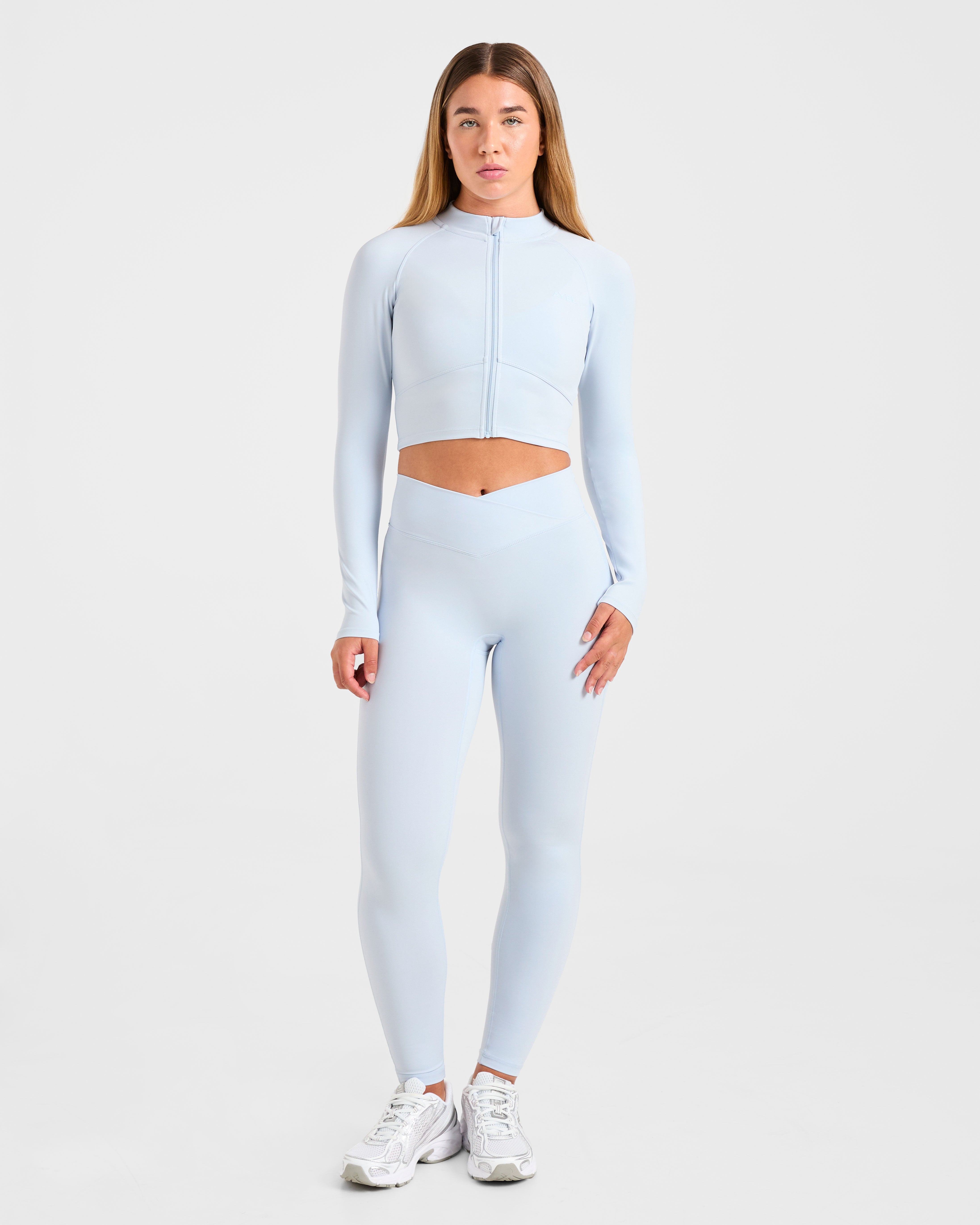 Sculpt Wrap Zip Up Jacket - Iced Blauw