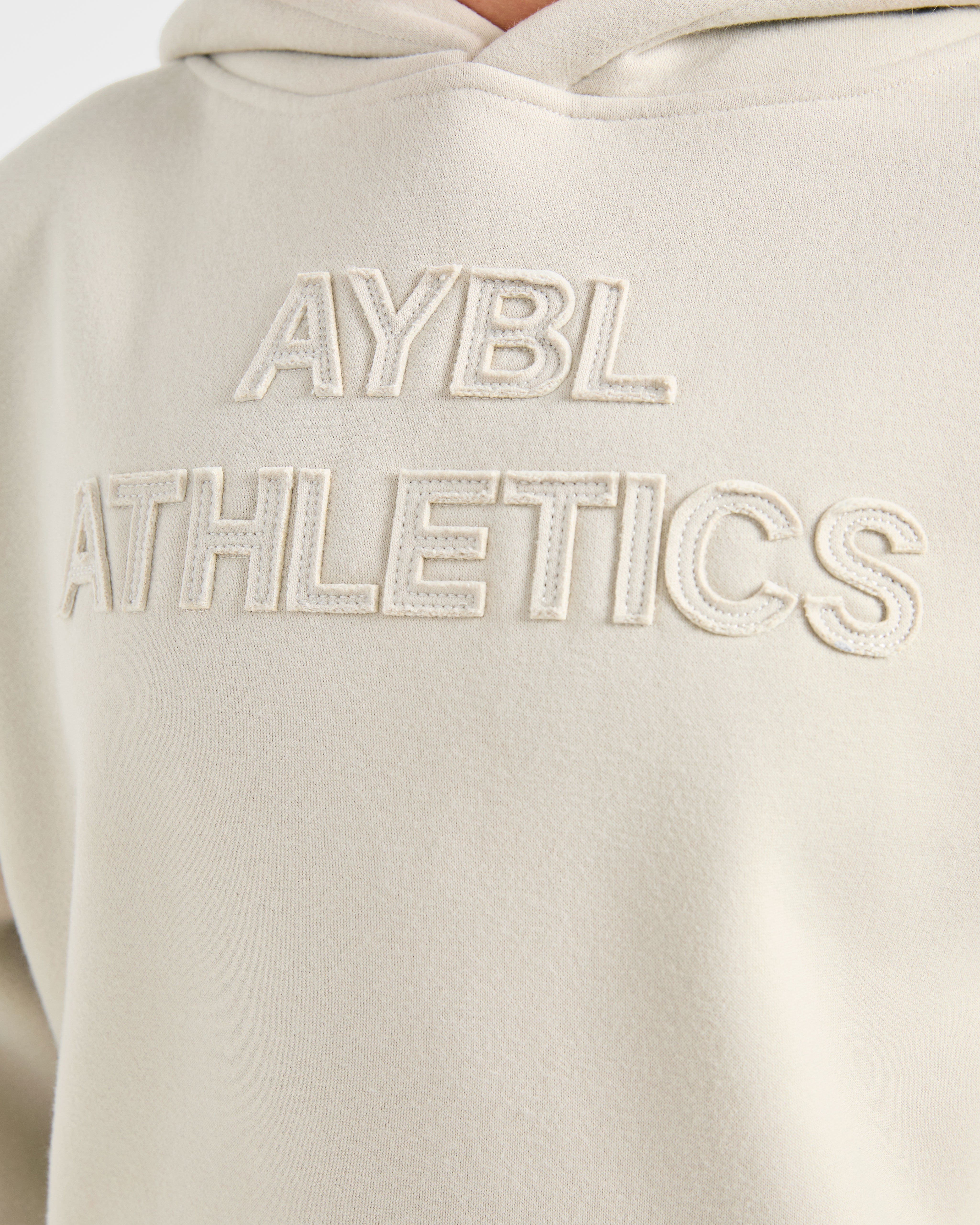 Athletics Applique Oversized Hoodie - Zand