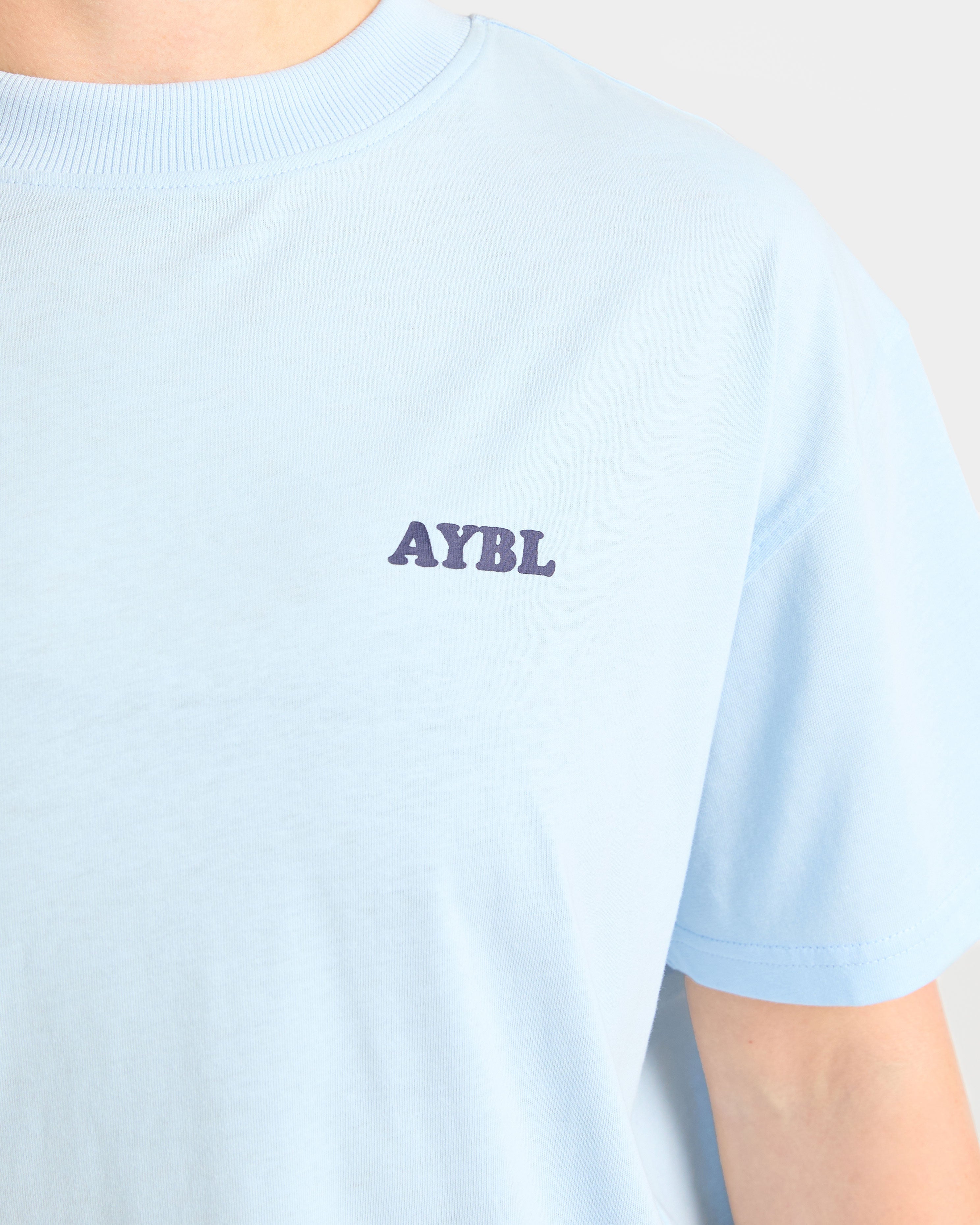 Sports Club Wavy Oversized T Shirt - Blauw/Navy