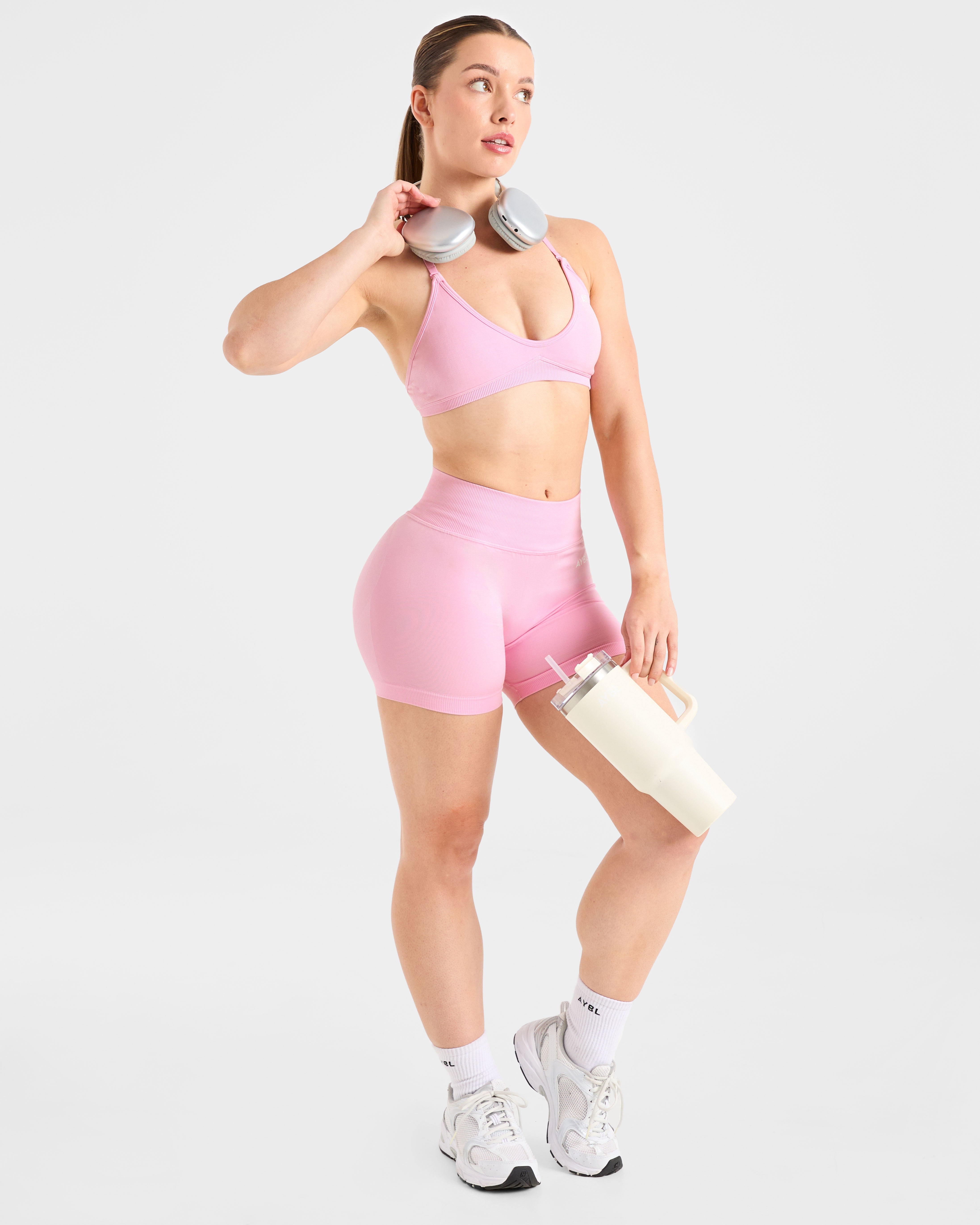 Adapt Seamless Strappy Sports Bra - Spring Roze